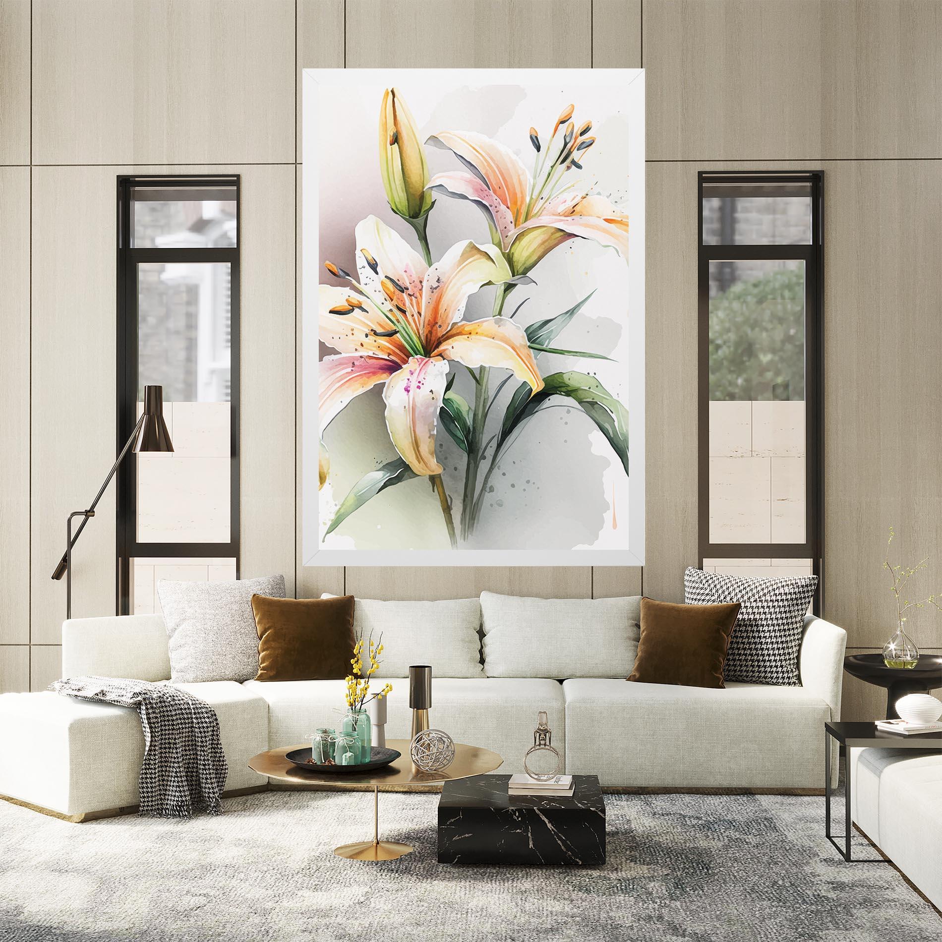 Vászonkép White Orange Lily mockup 2