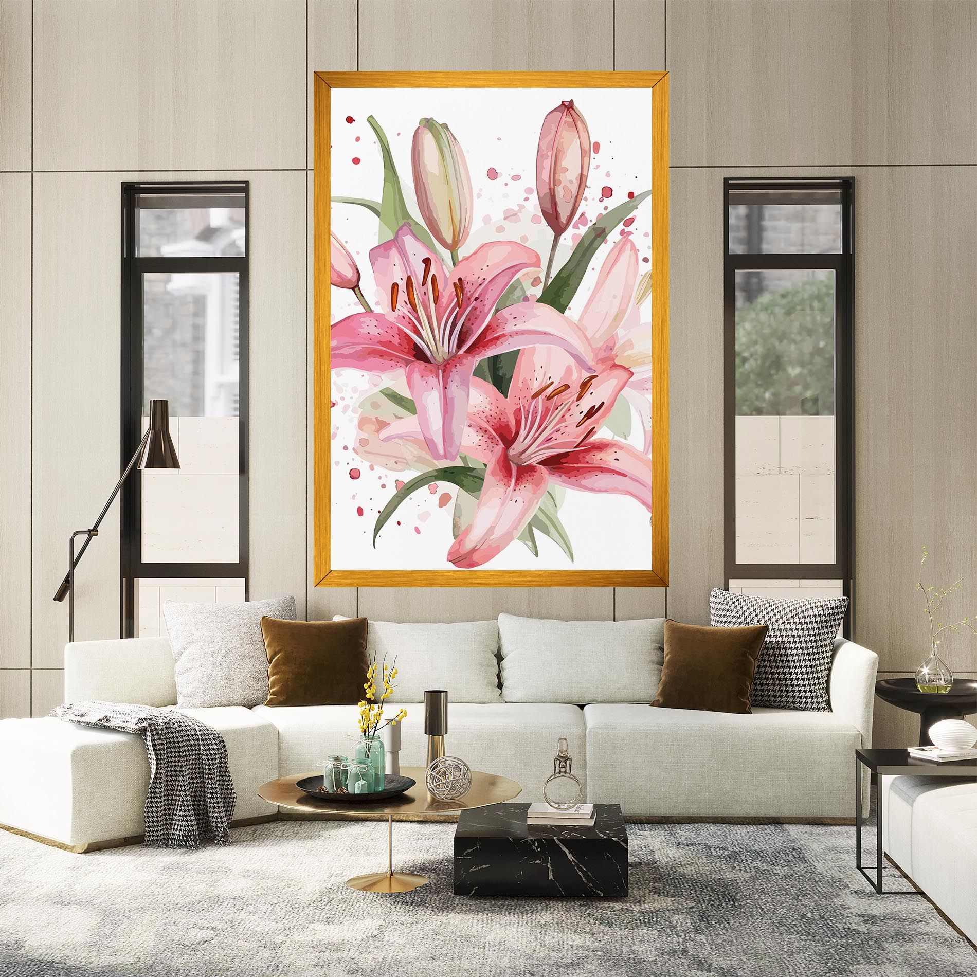 Beautiful Pink Lily mockup 2
