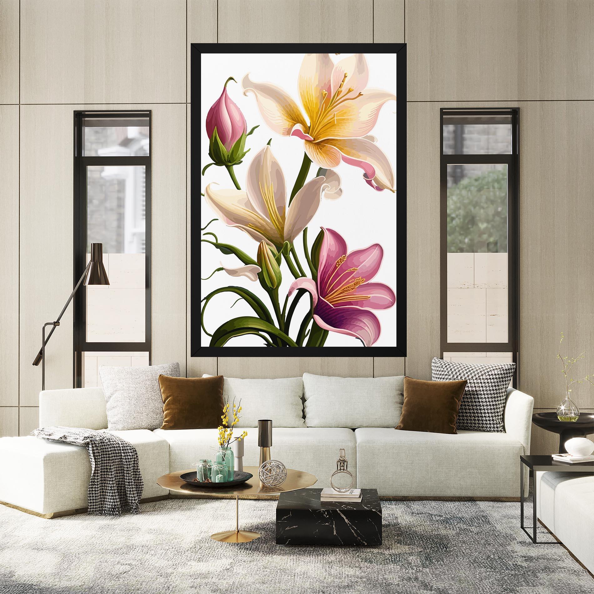 Vászonkép Purple White Lily mockup 2