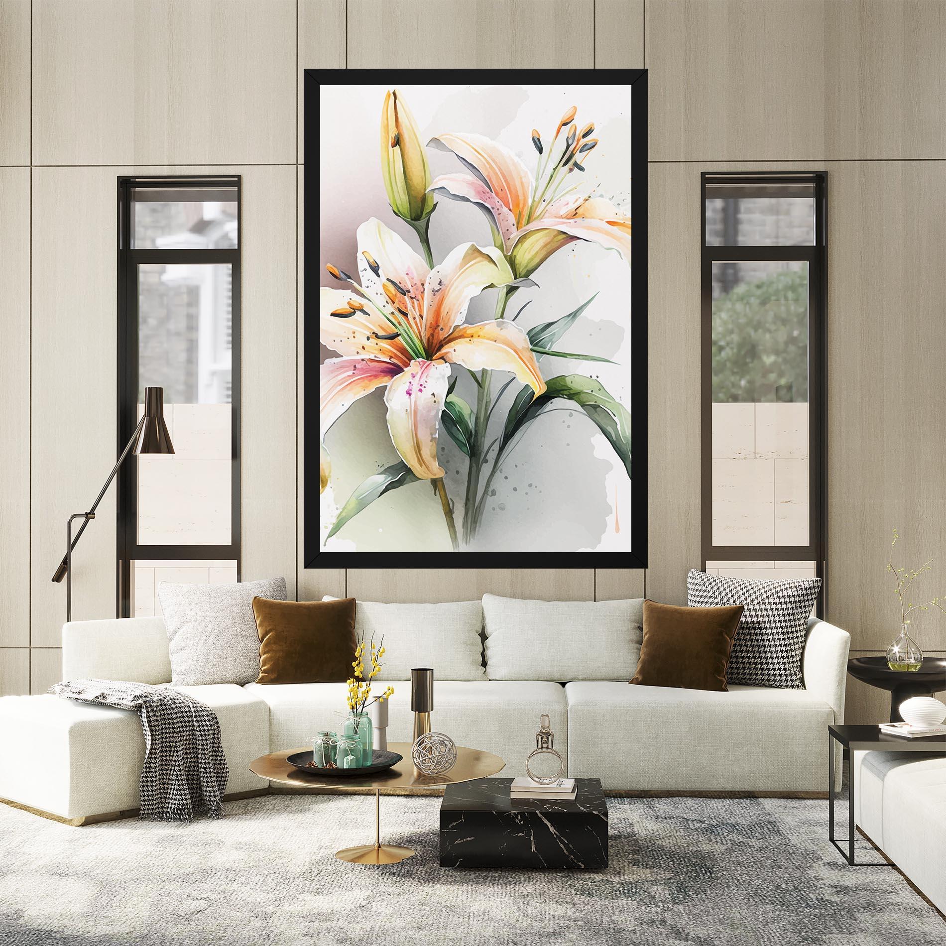 Vászonkép White Orange Lily mockup 2
