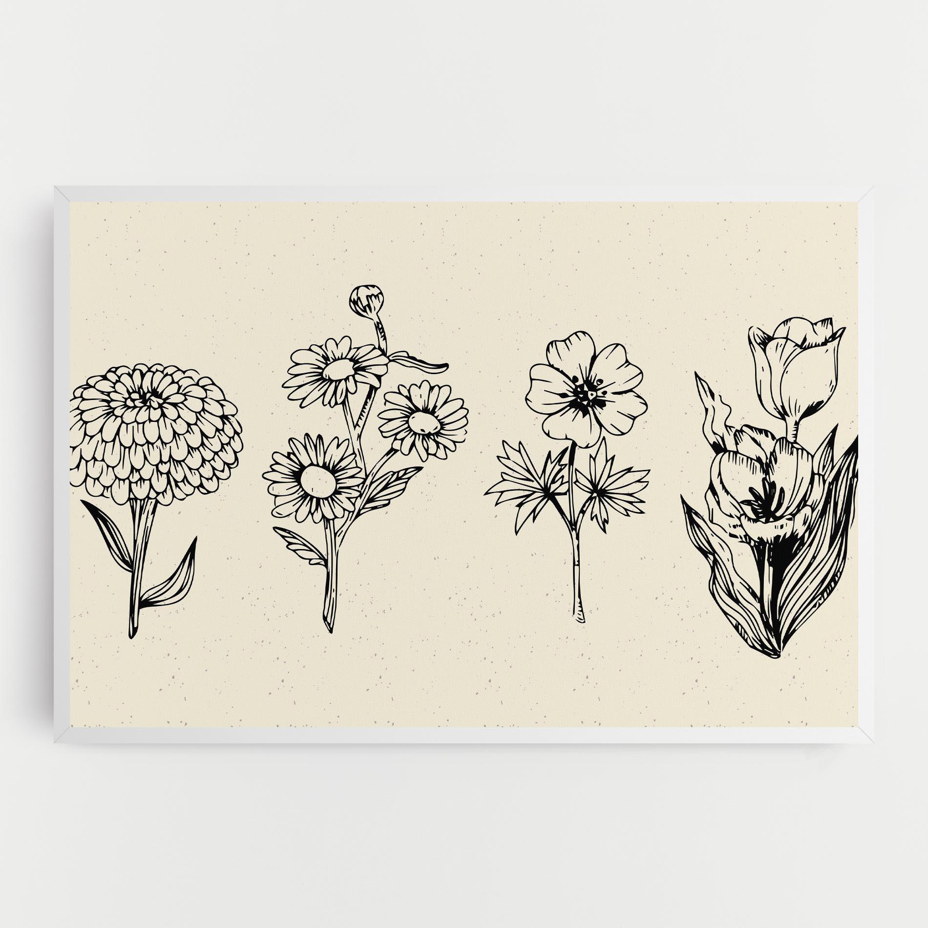 Vászonkép Black Line Cream mockup 0