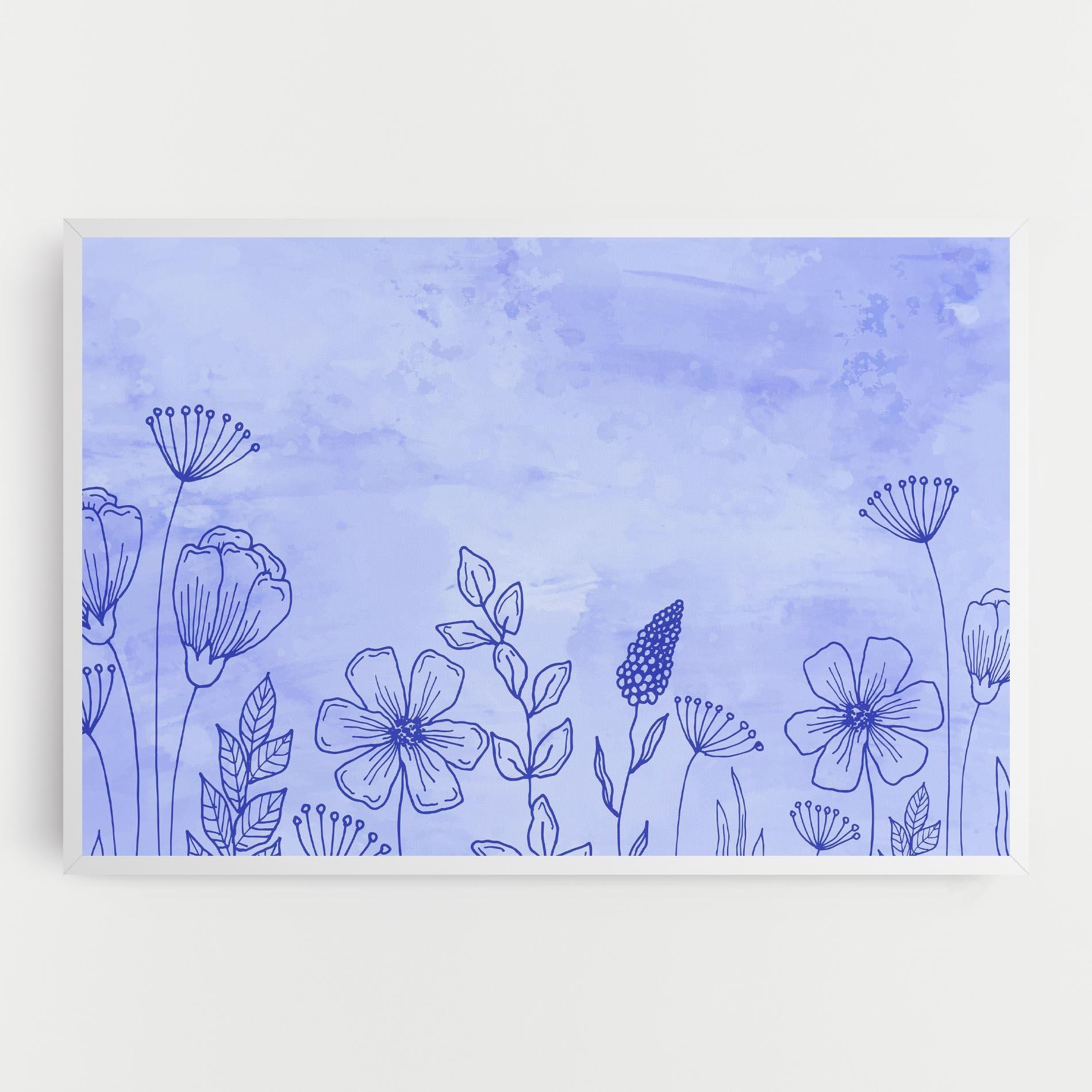 Vászonkép Blue Line Plant mockup 0