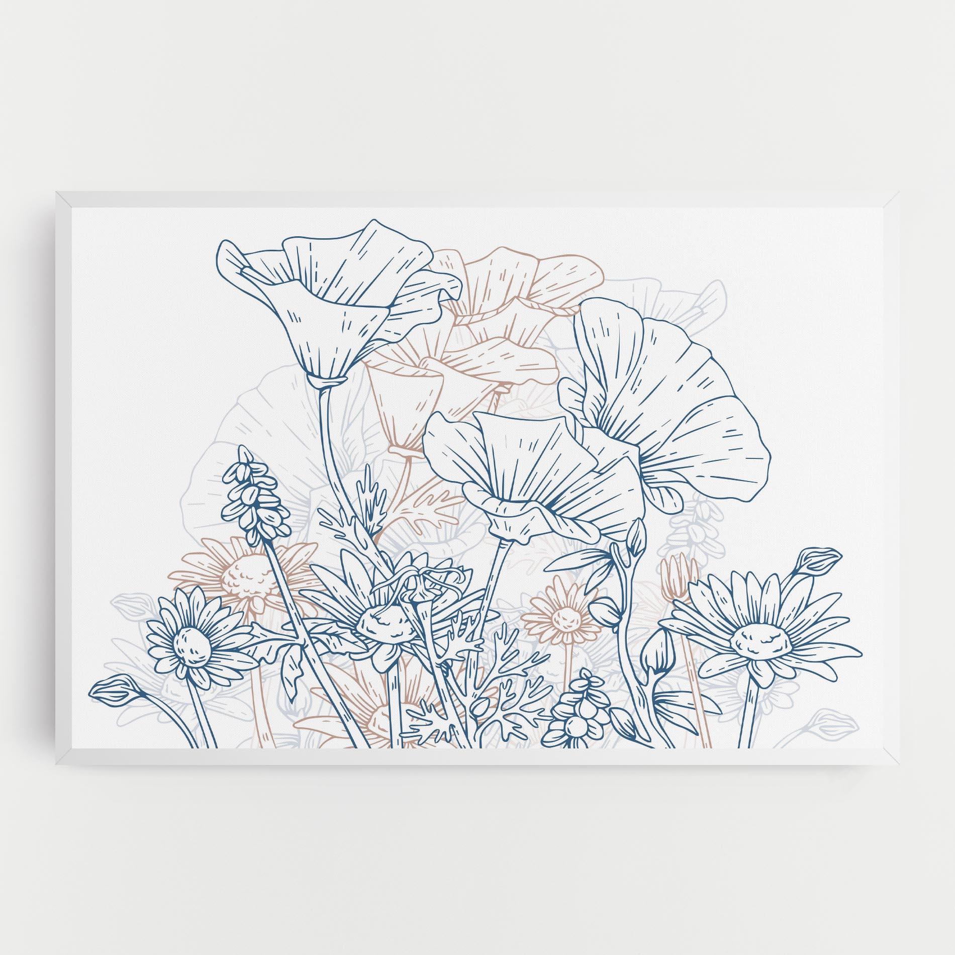 Vászonkép Cream Blue Line mockup 0