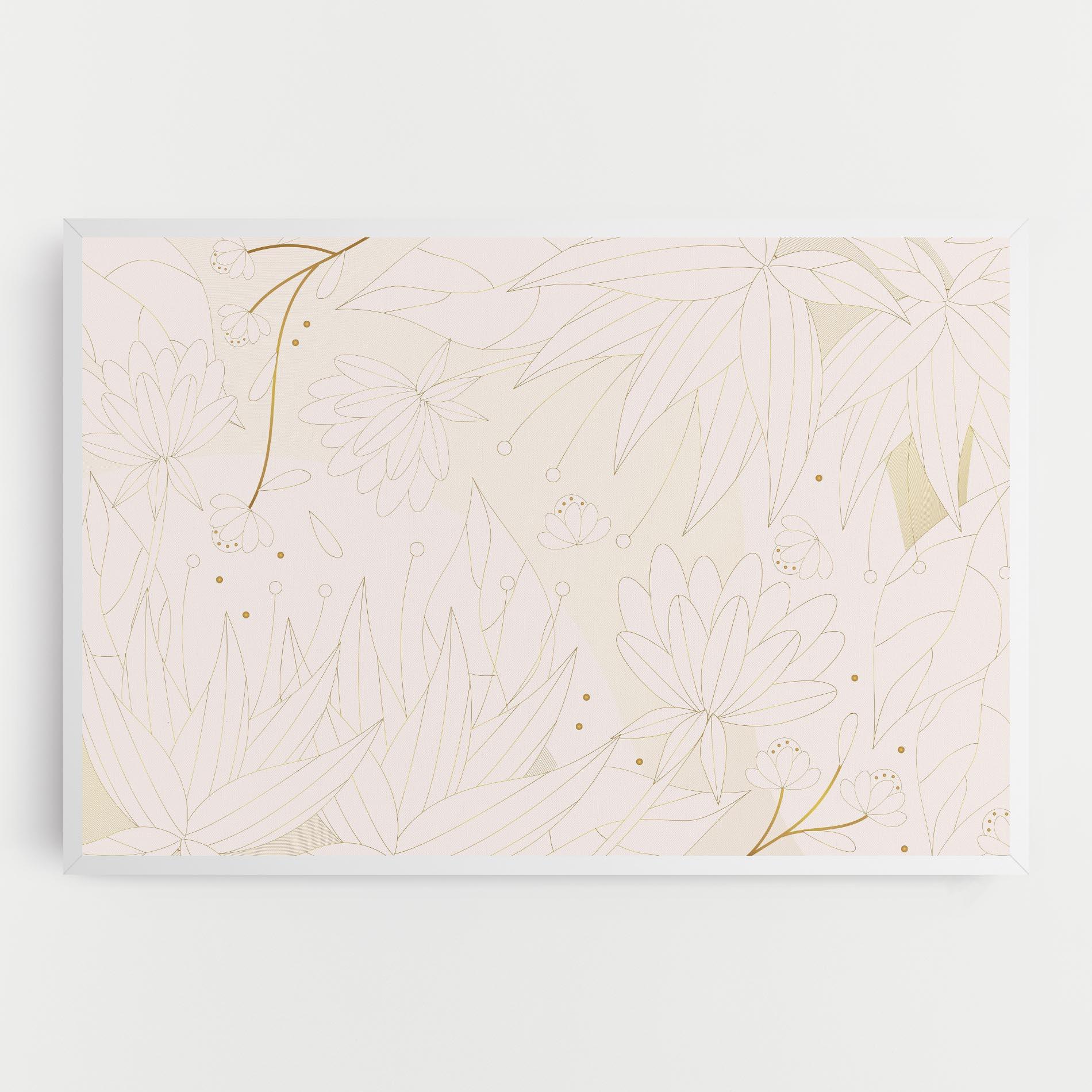 Vászonkép Flower Cream Line mockup 0