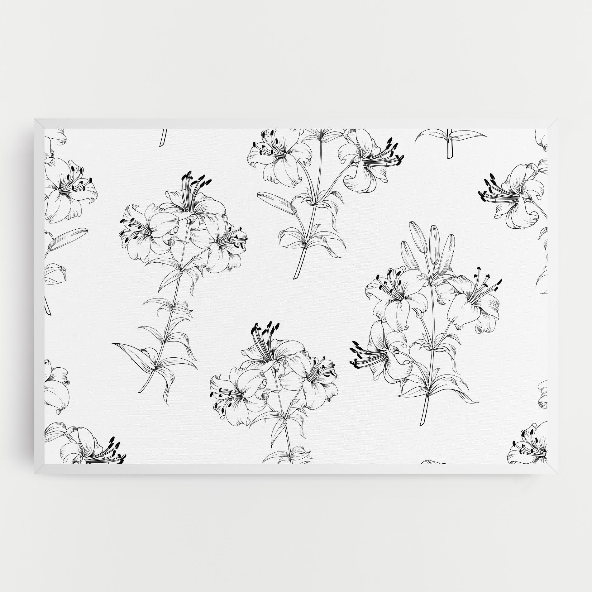 Vászonkép Flower Pattern mockup 0