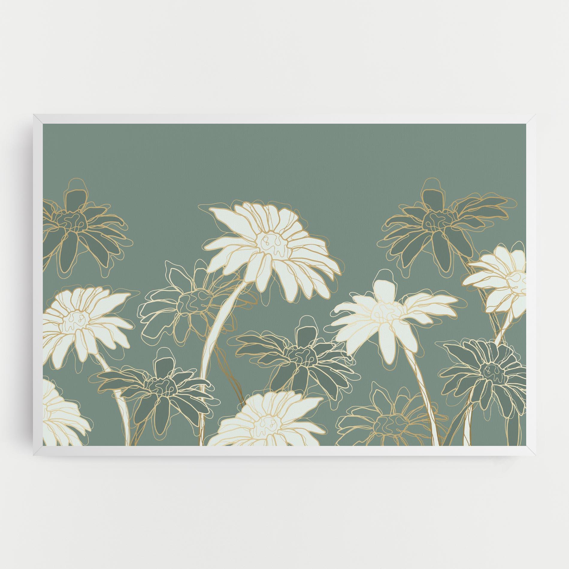 Vászonkép Gold Green Line mockup 0