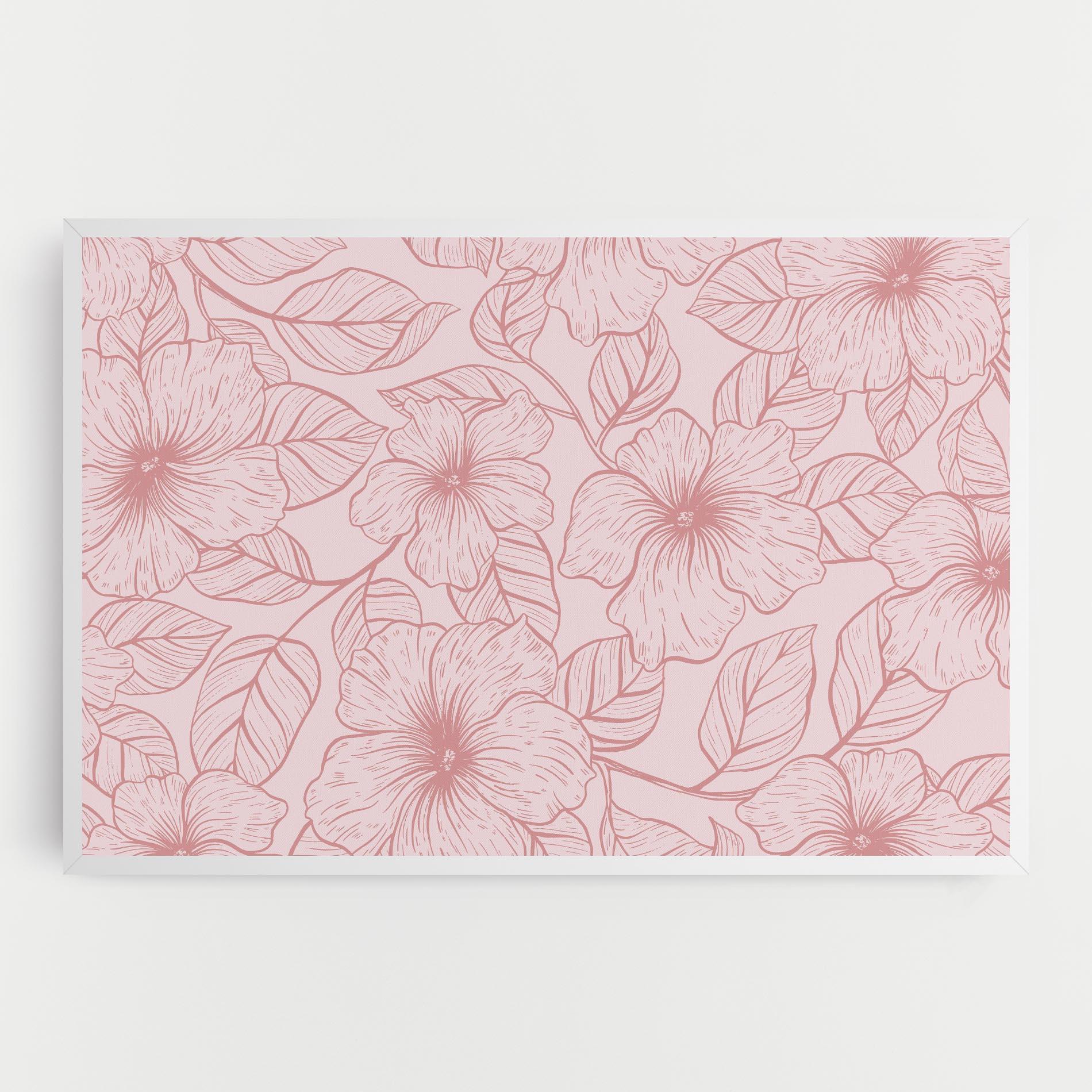Vászonkép Pink Line Flower mockup 0