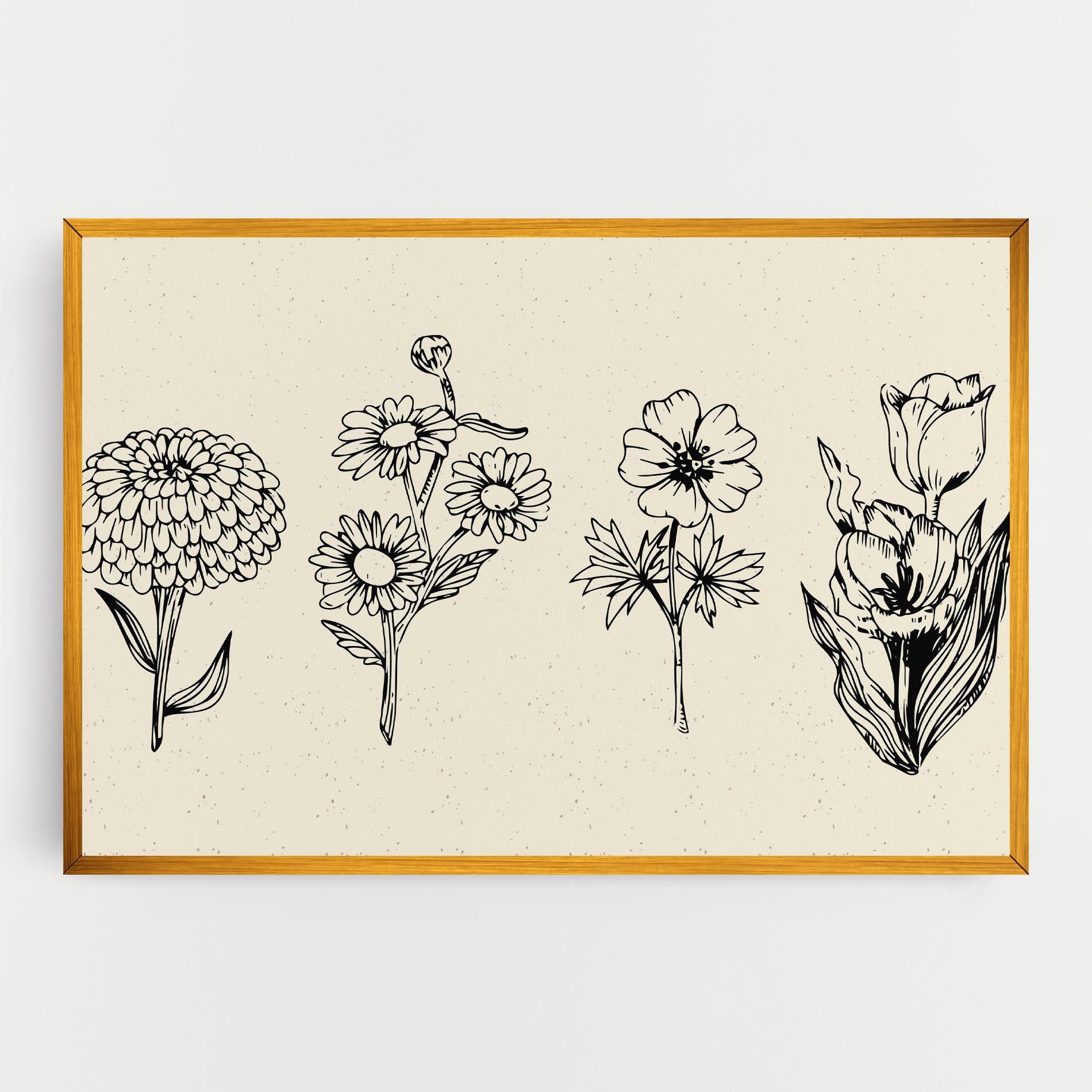 Vászonkép Black Line Cream mockup 0