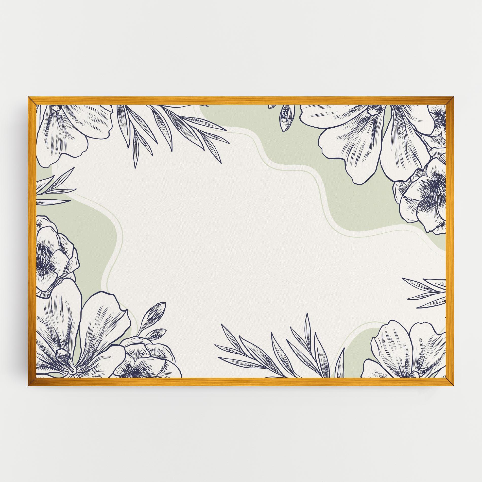 Vászonkép Blue Line Green mockup 0