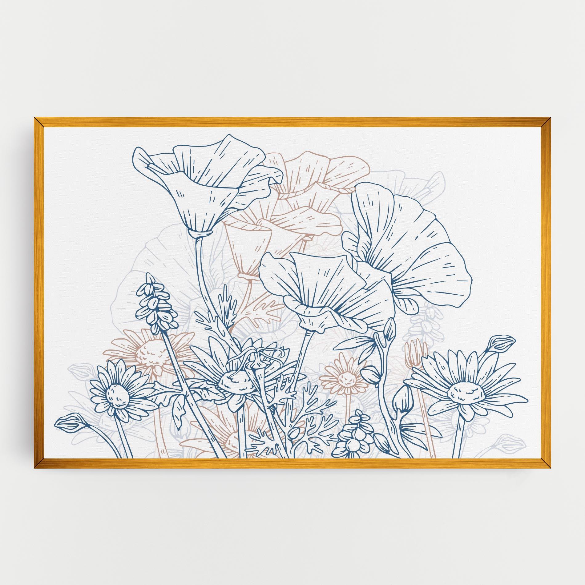 Vászonkép Cream Blue Line mockup 0