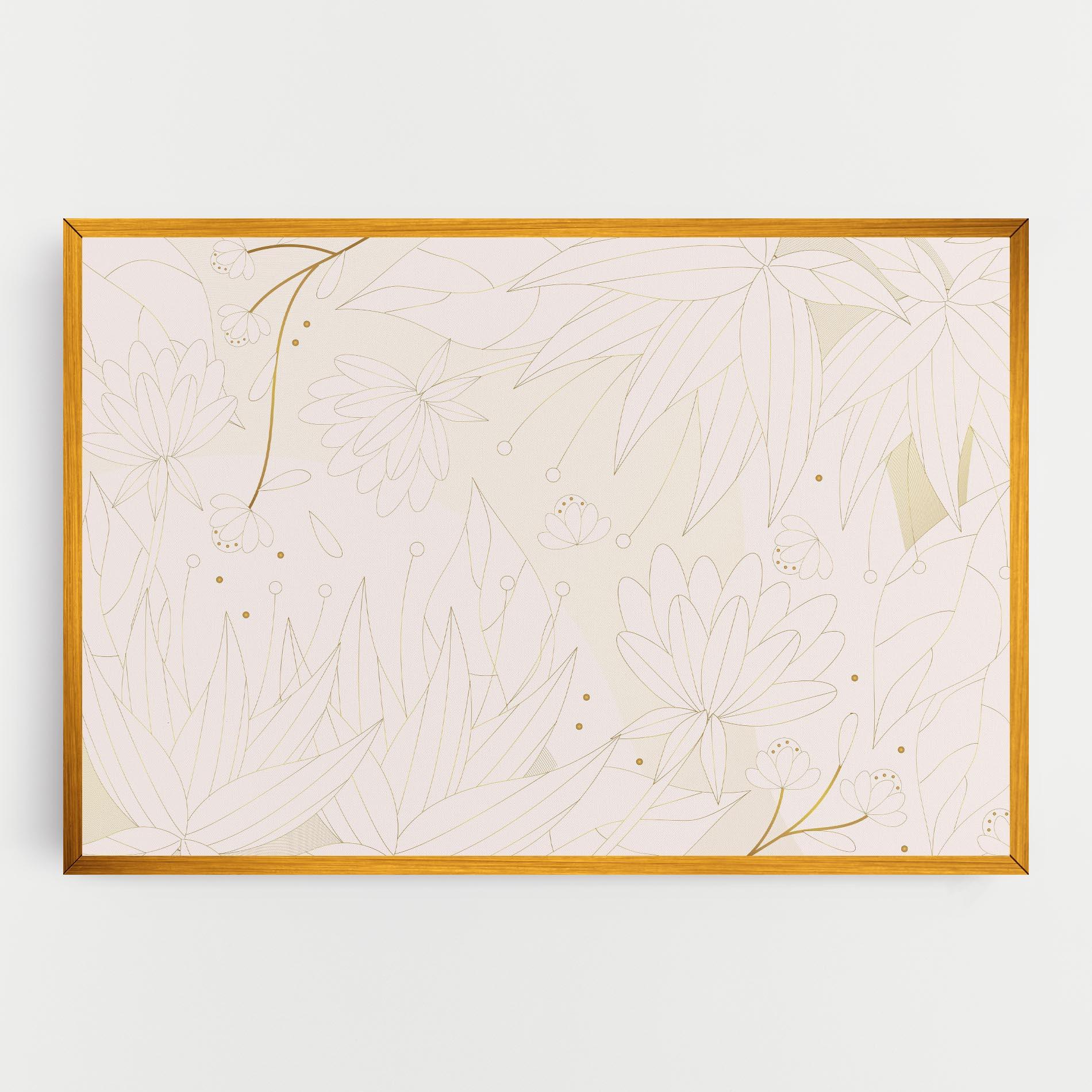 Vászonkép Flower Cream Line mockup 0