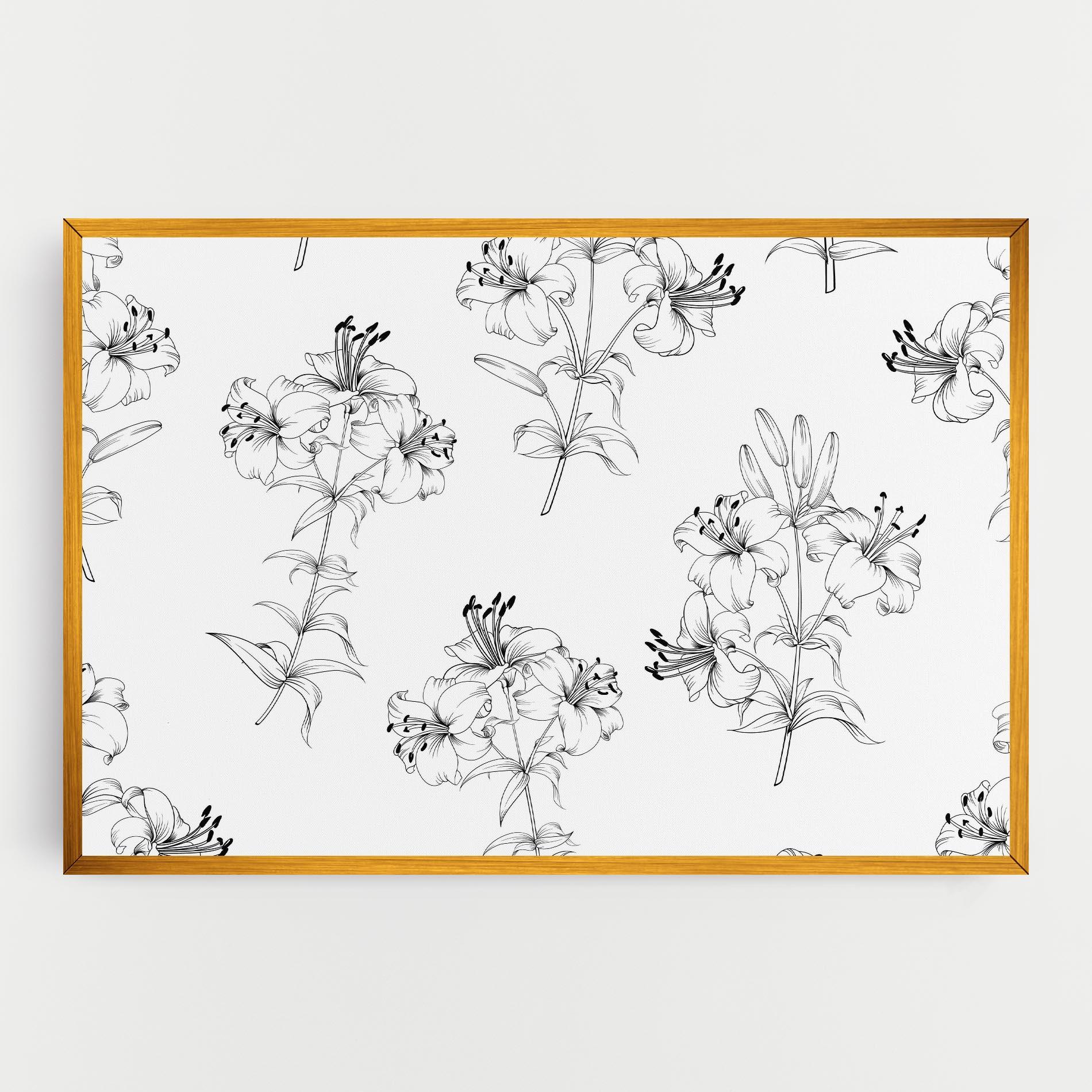Vászonkép Flower Pattern mockup 0