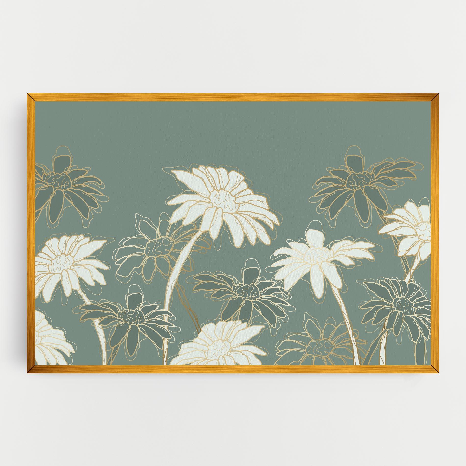 Vászonkép Gold Green Line mockup 0