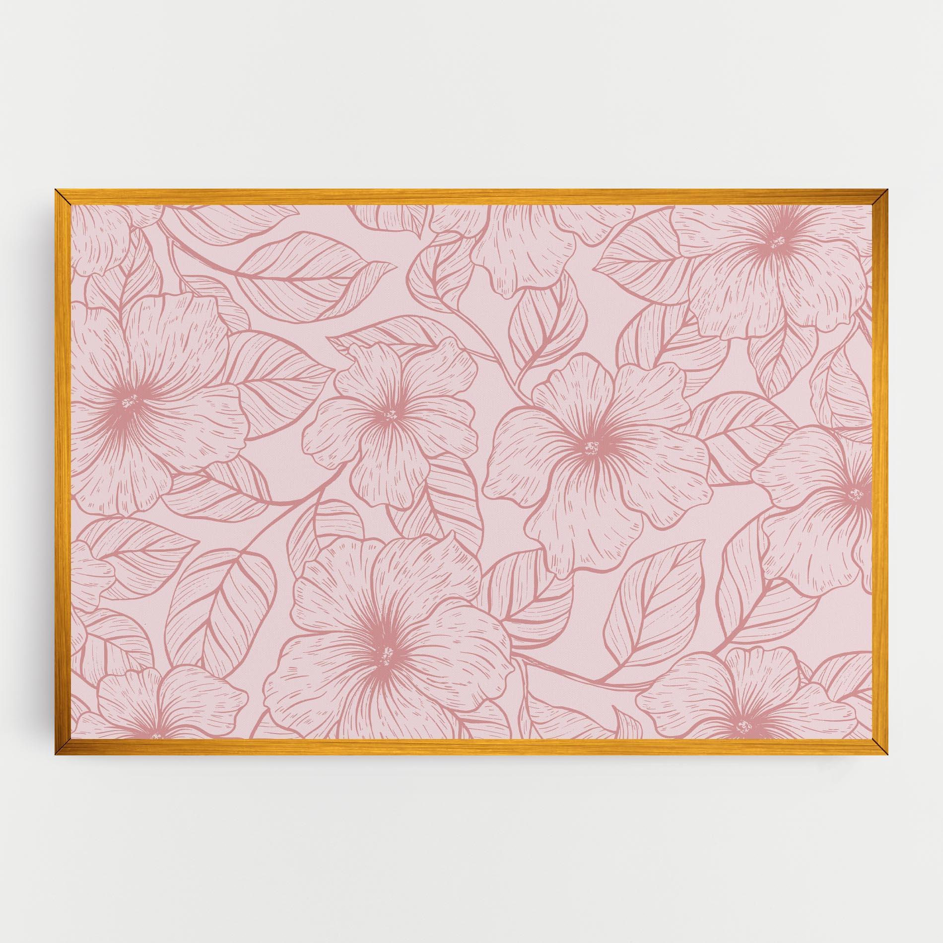 Vászonkép Pink Line Flower mockup 0