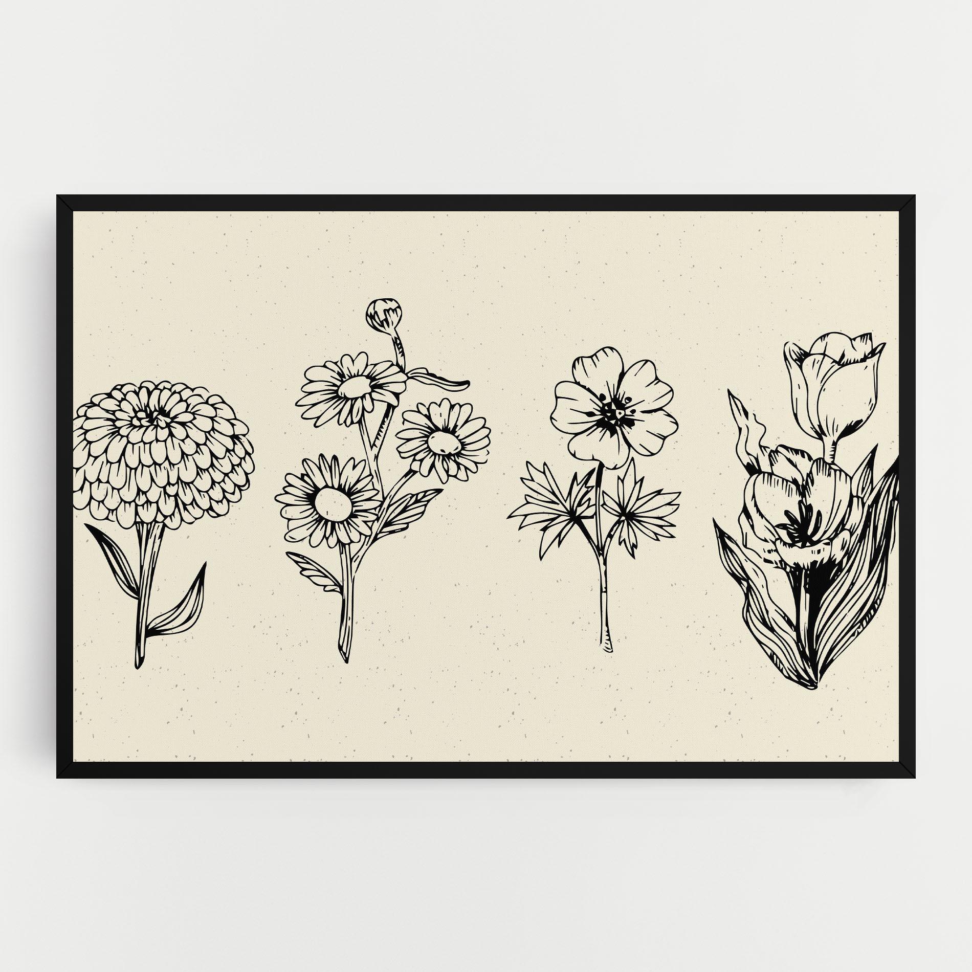 Vászonkép Black Line Cream mockup 0