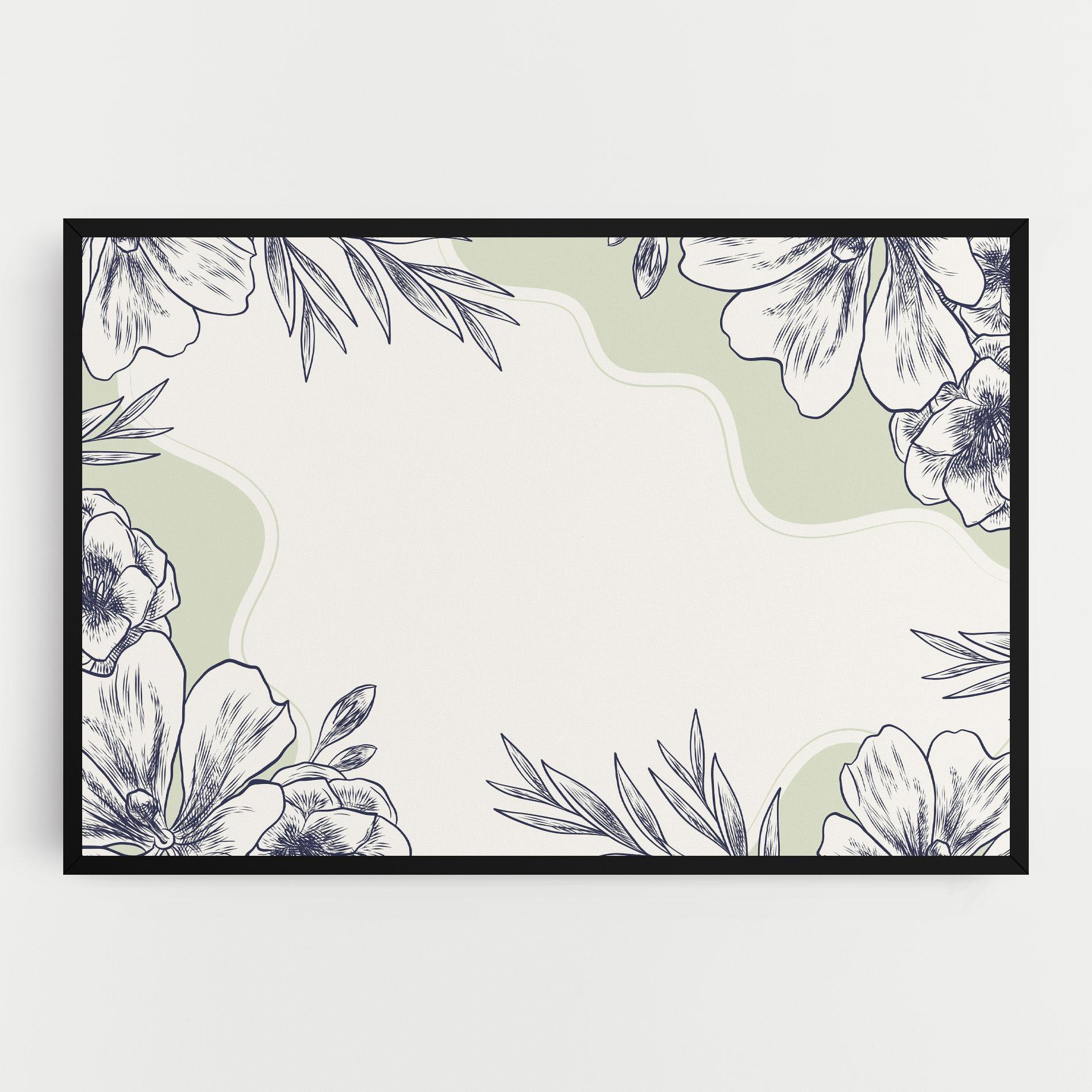 Vászonkép Blue Line Green mockup 0