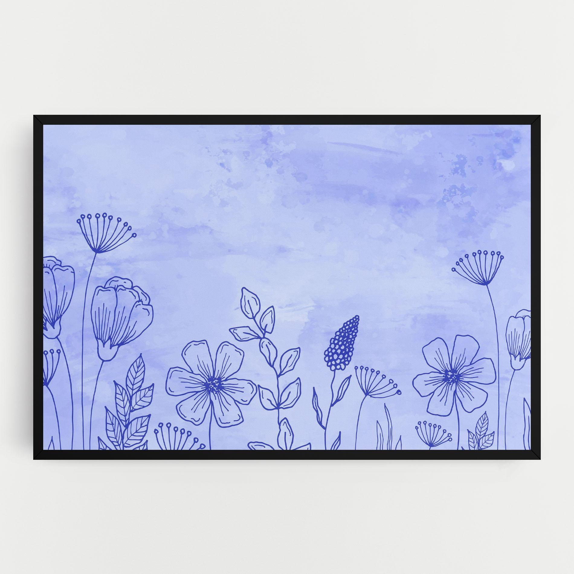 Vászonkép Blue Line Plant mockup 0