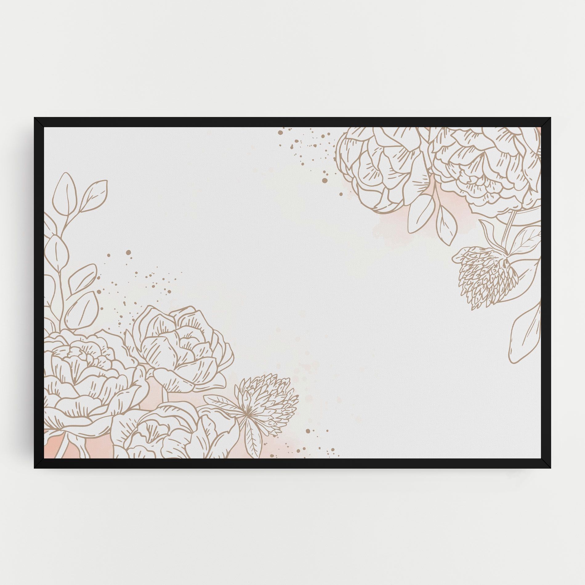Cream Line Flower mockup 0