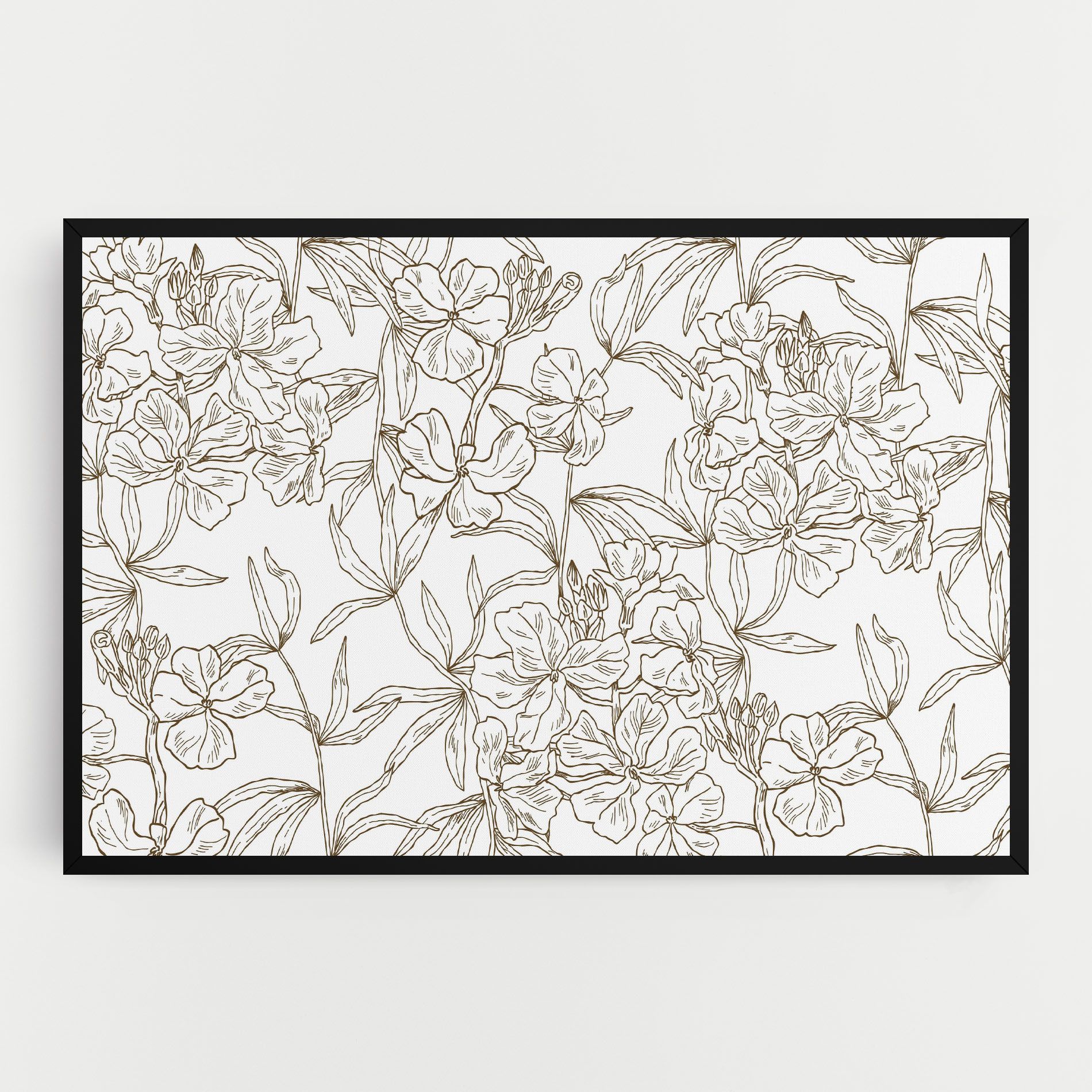 Flower Brown Line mockup 0