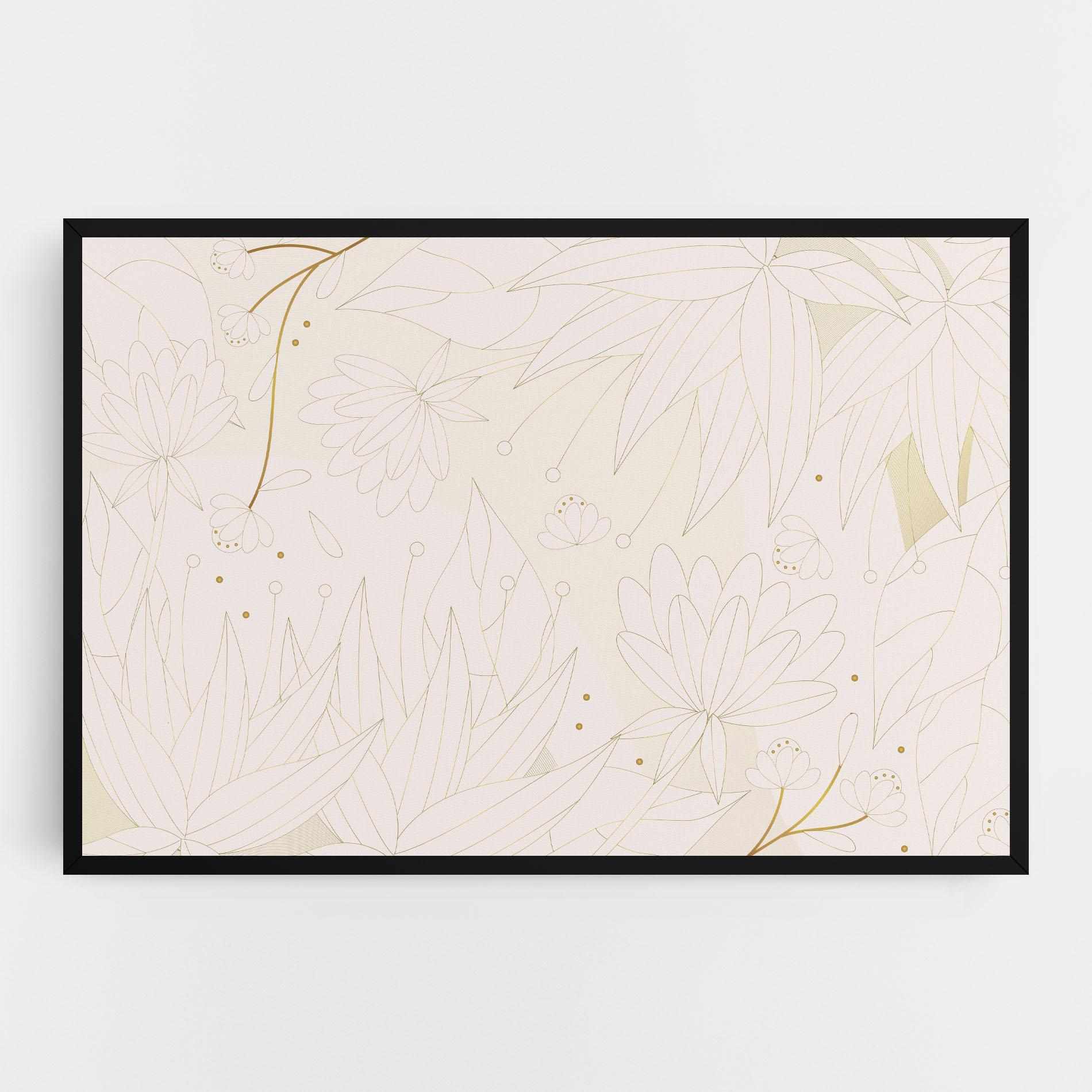 Vászonkép Flower Cream Line mockup 0