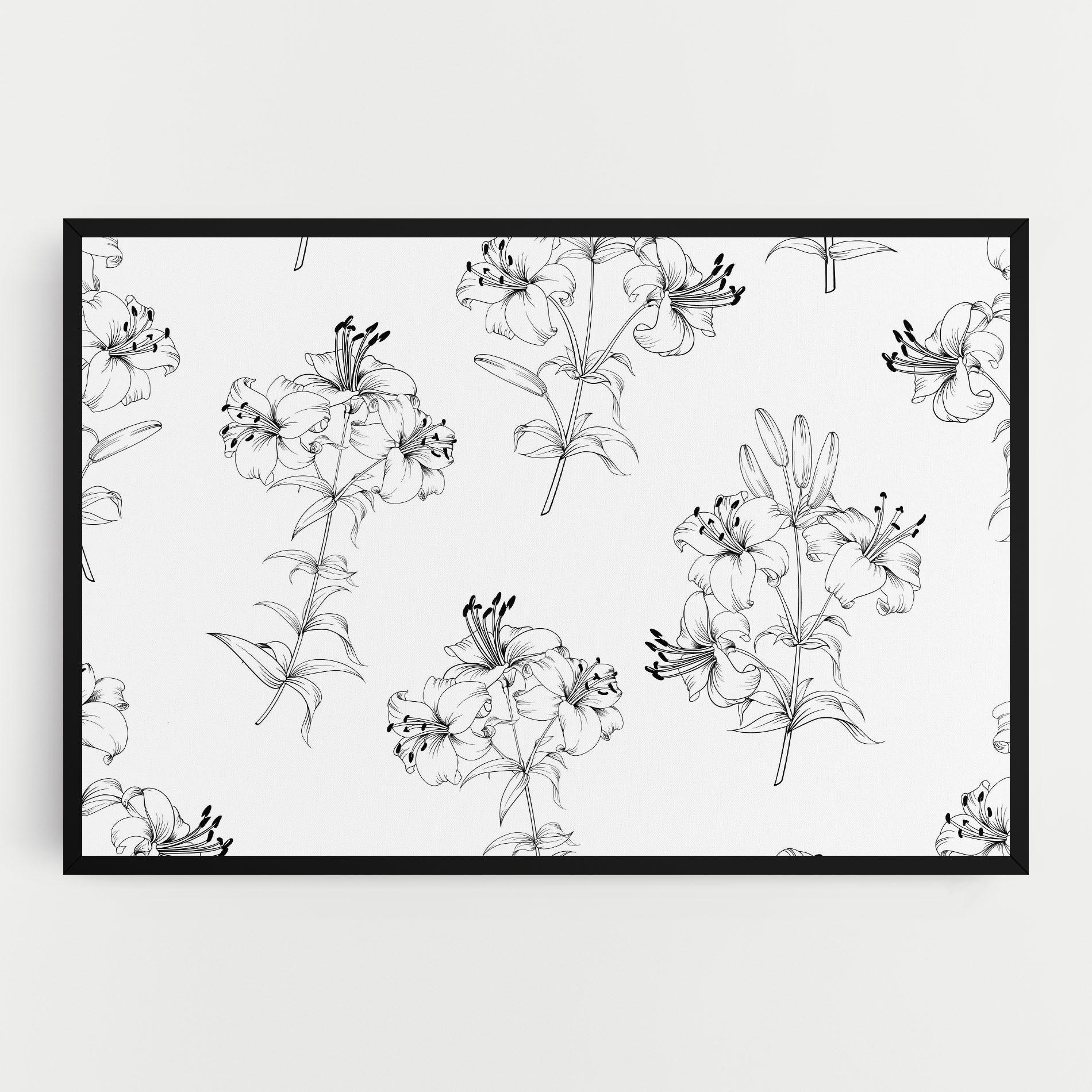Vászonkép Flower Pattern mockup 0