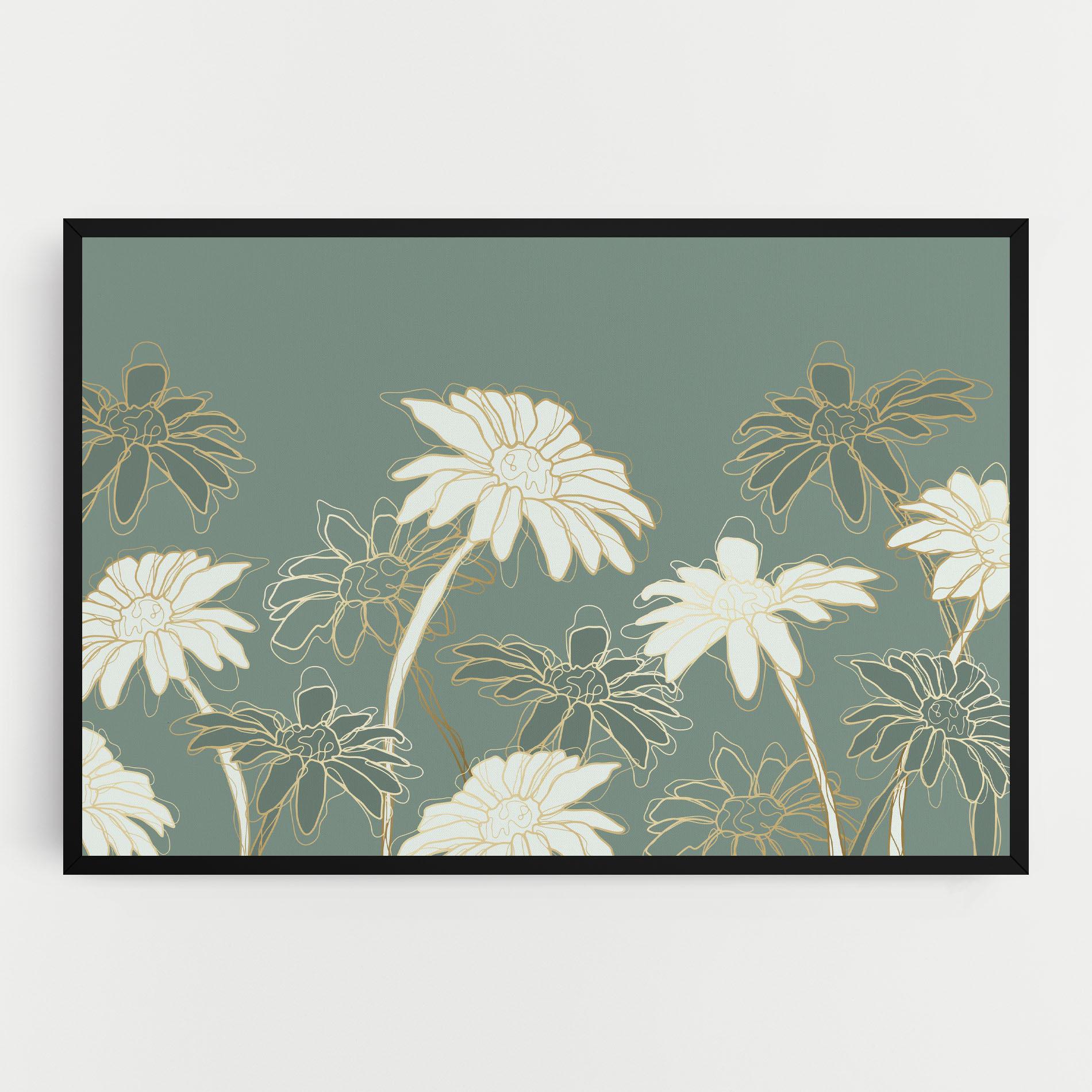 Vászonkép Gold Green Line mockup 0