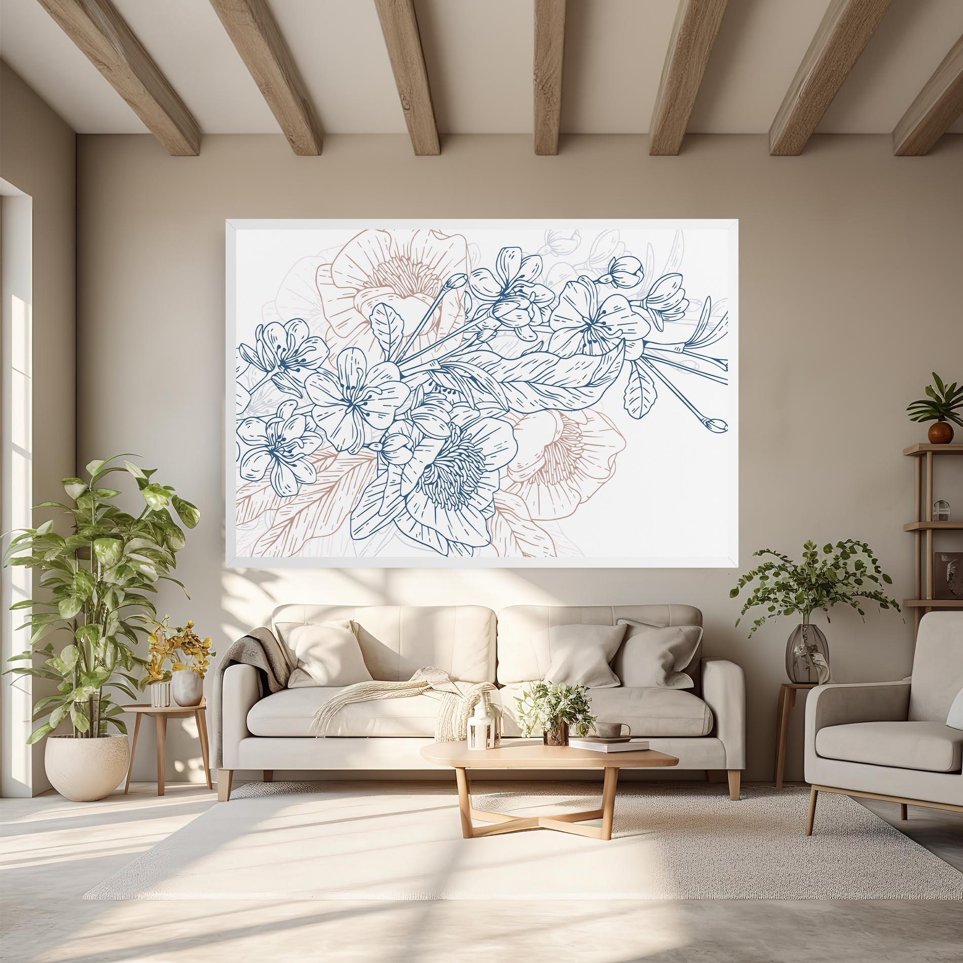 Vászonkép Blue Cream Line mockup 6