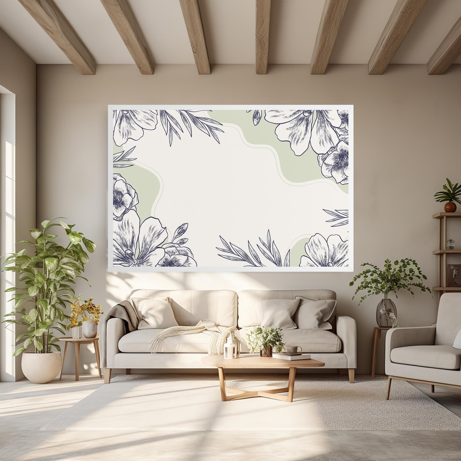 Vászonkép Blue Line Green mockup 6