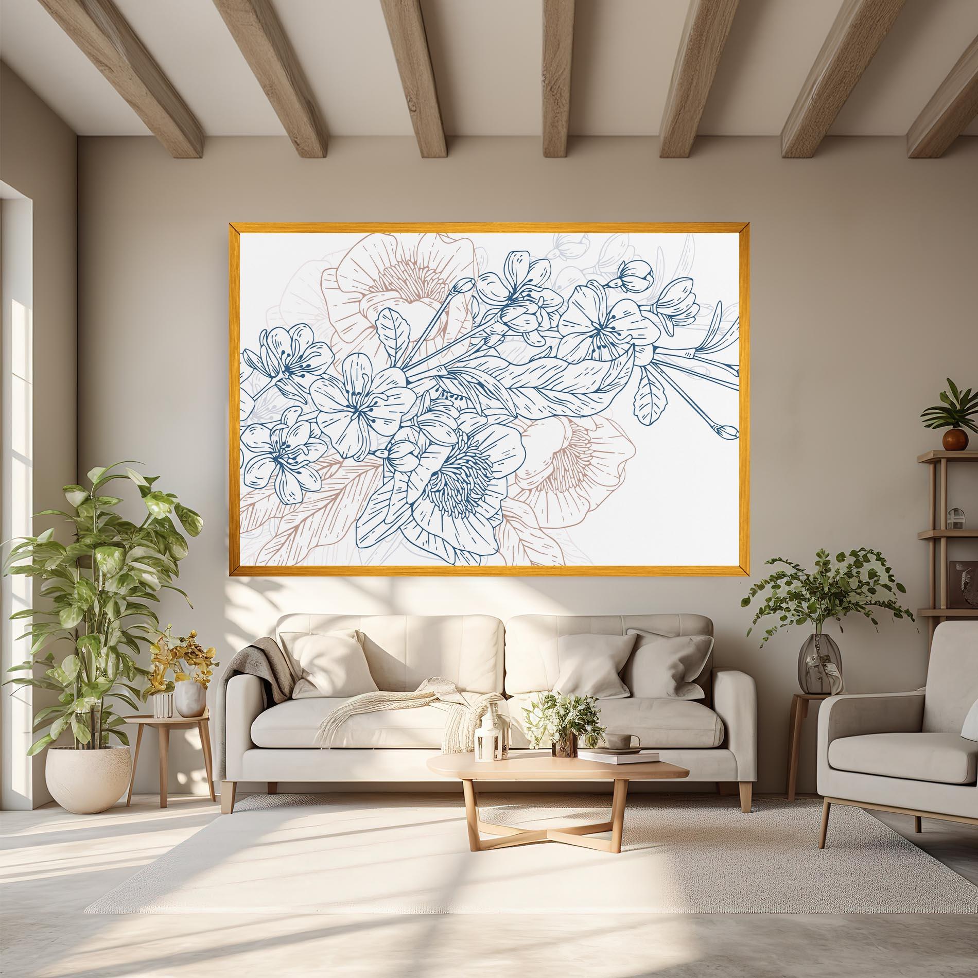 Vászonkép Blue Cream Line mockup 6