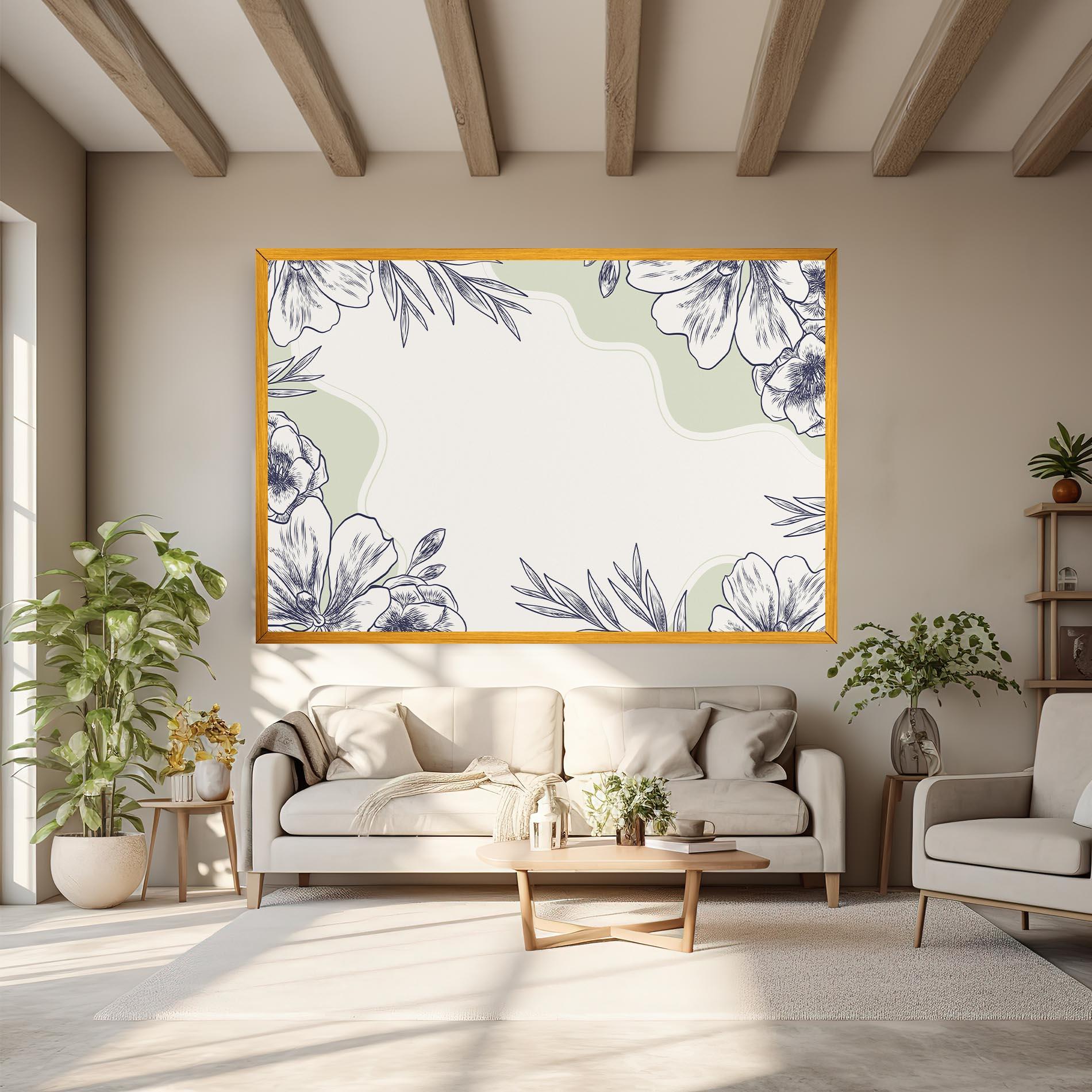 Vászonkép Blue Line Green mockup 6