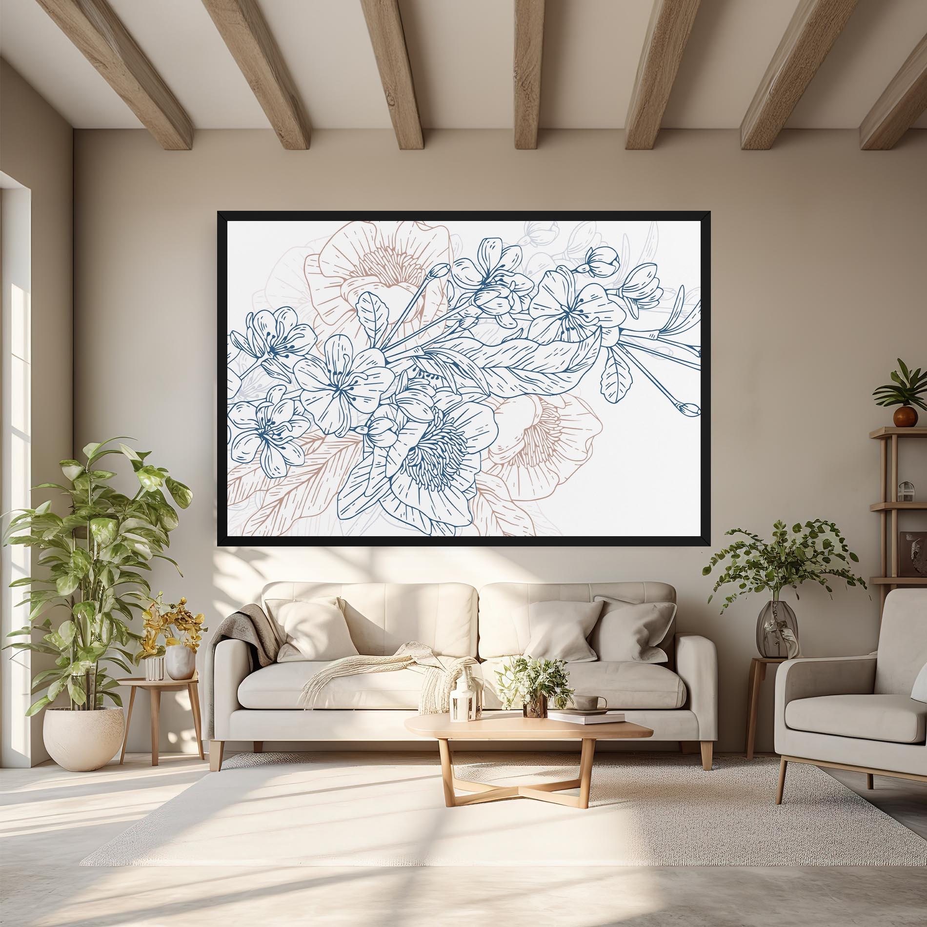 Vászonkép Blue Cream Line mockup 6