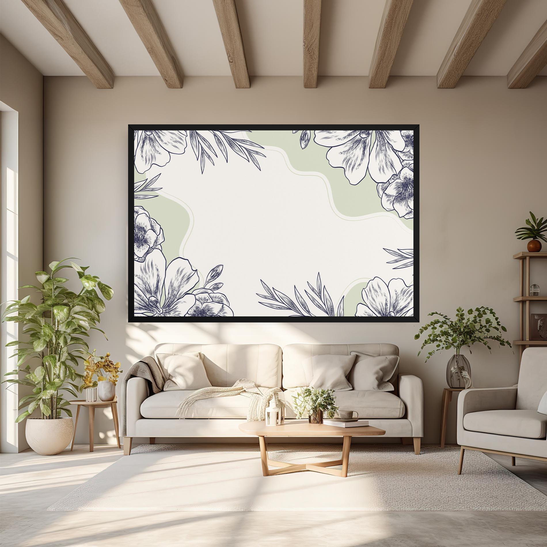 Vászonkép Blue Line Green mockup 6