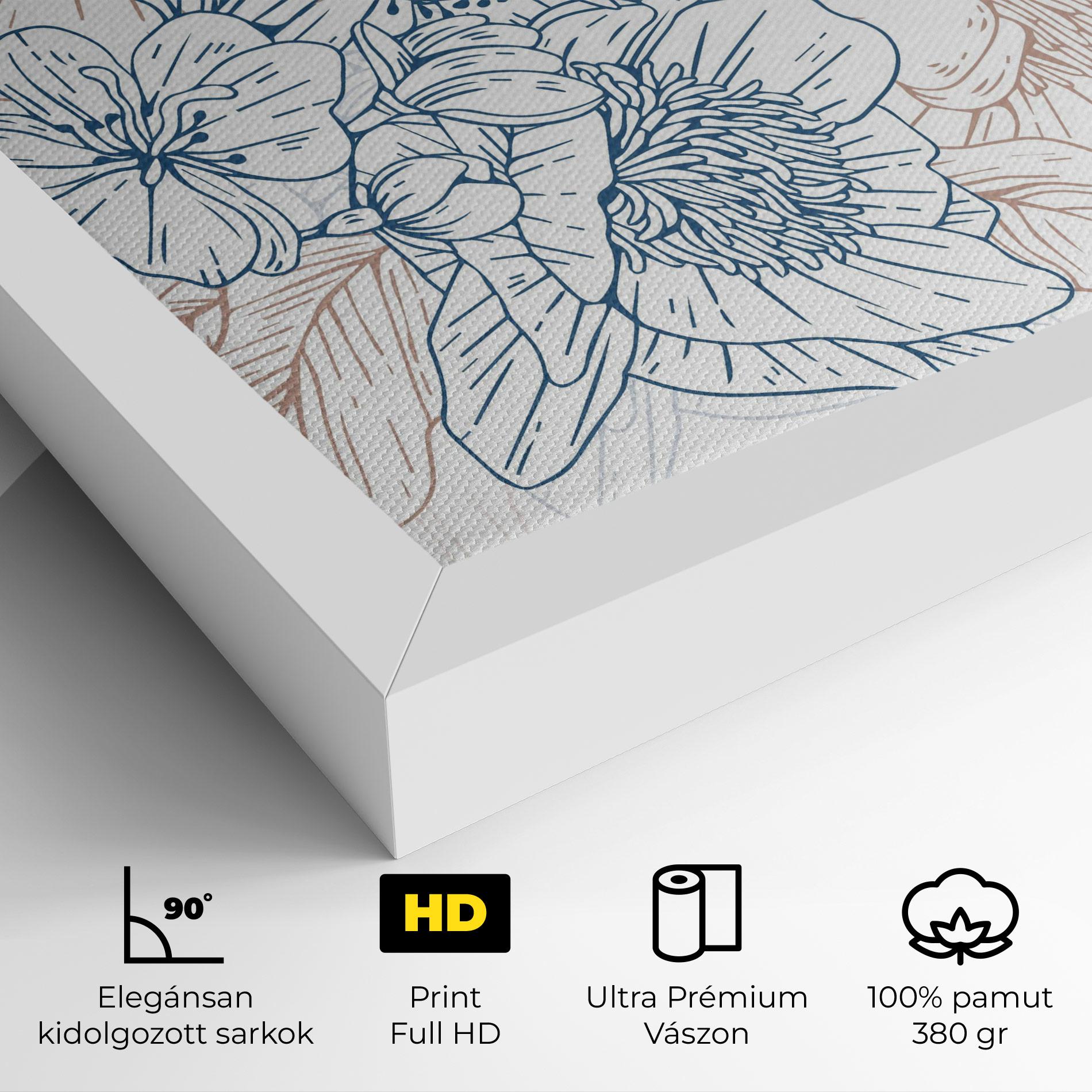 Vászonkép Blue Cream Line mockup 4