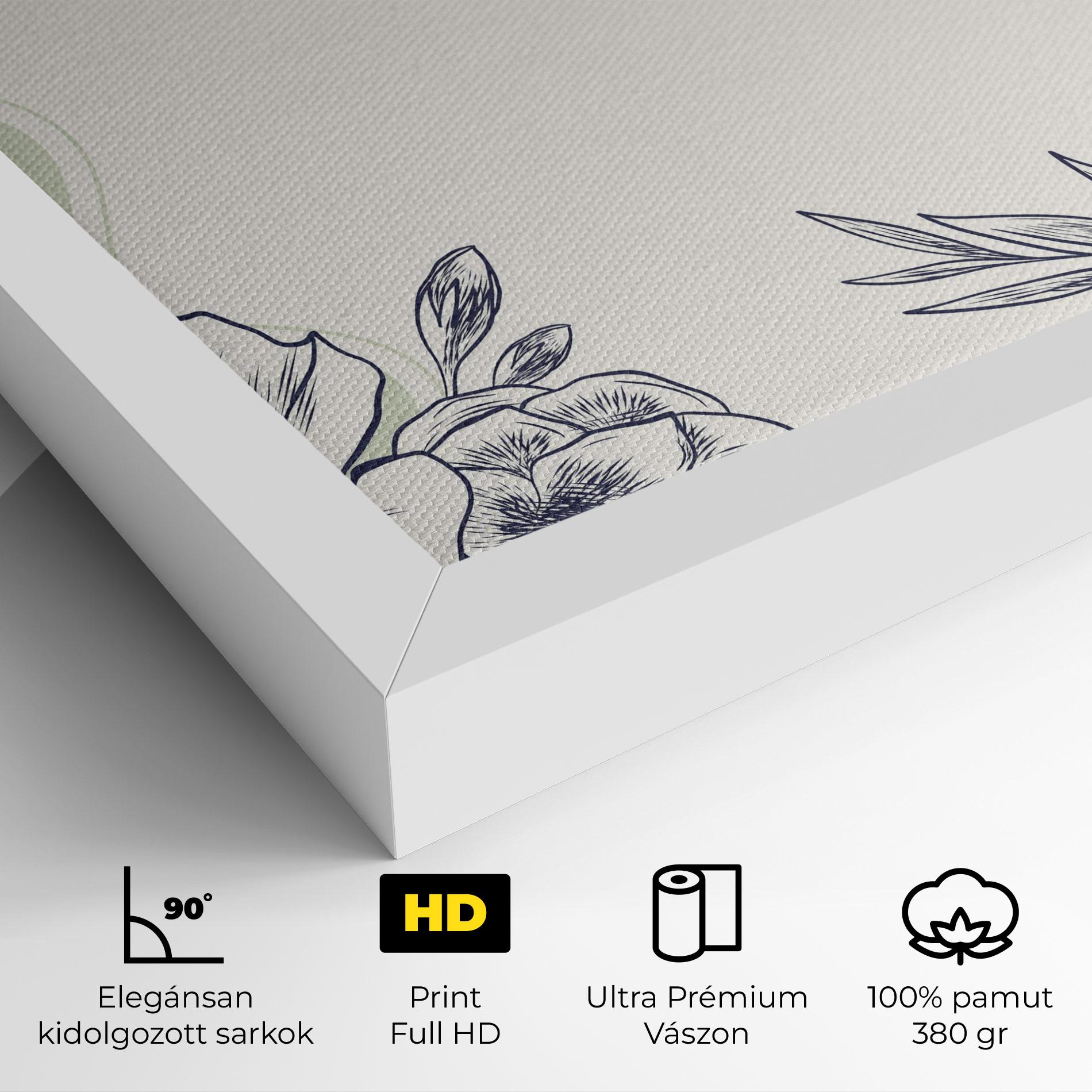 Vászonkép Blue Line Green mockup 4