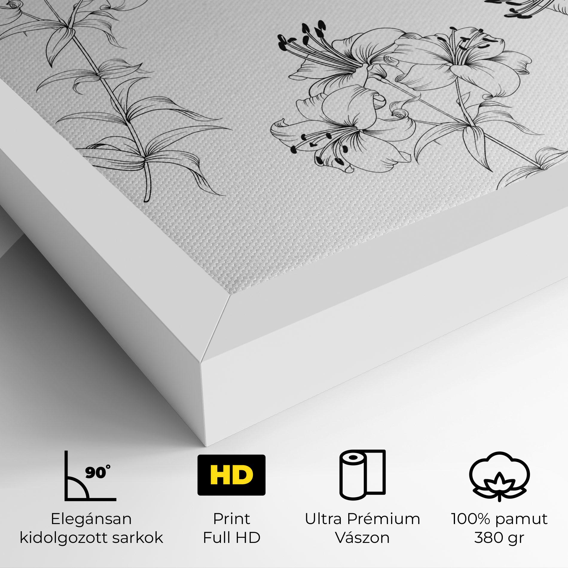 Vászonkép Flower Pattern mockup 4