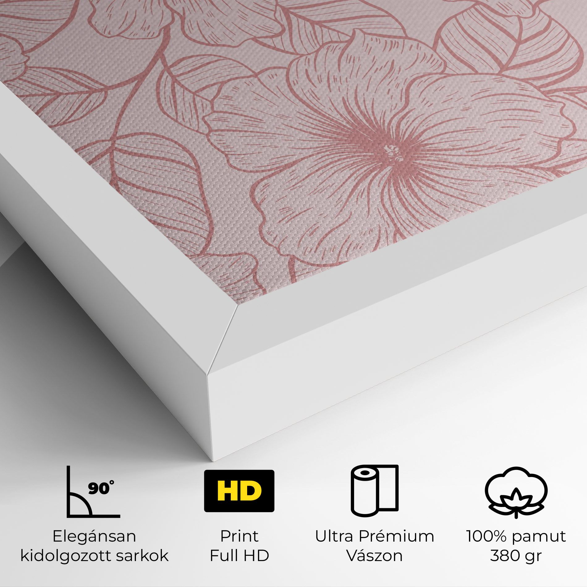 Pink Line Flower mockup 4