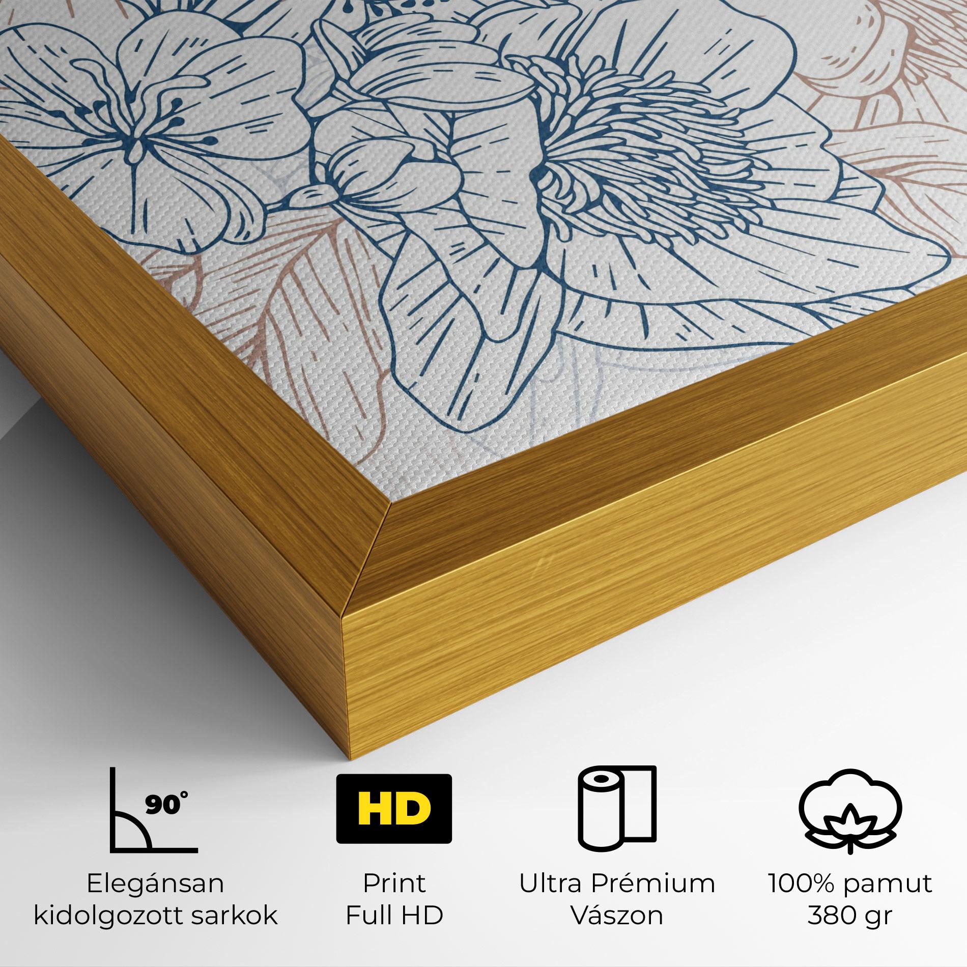 Vászonkép Blue Cream Line mockup 4