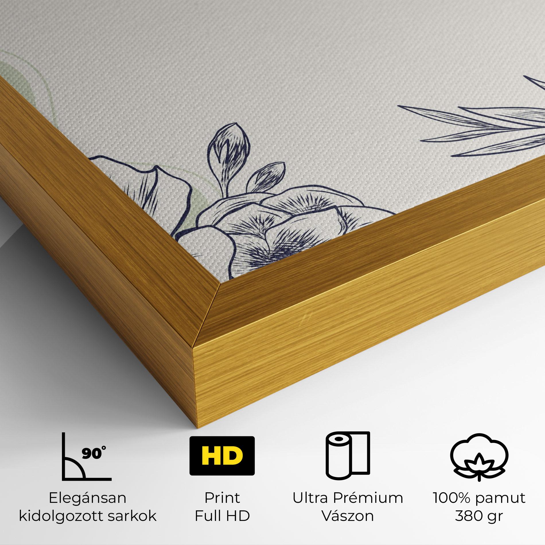 Vászonkép Blue Line Green mockup 4