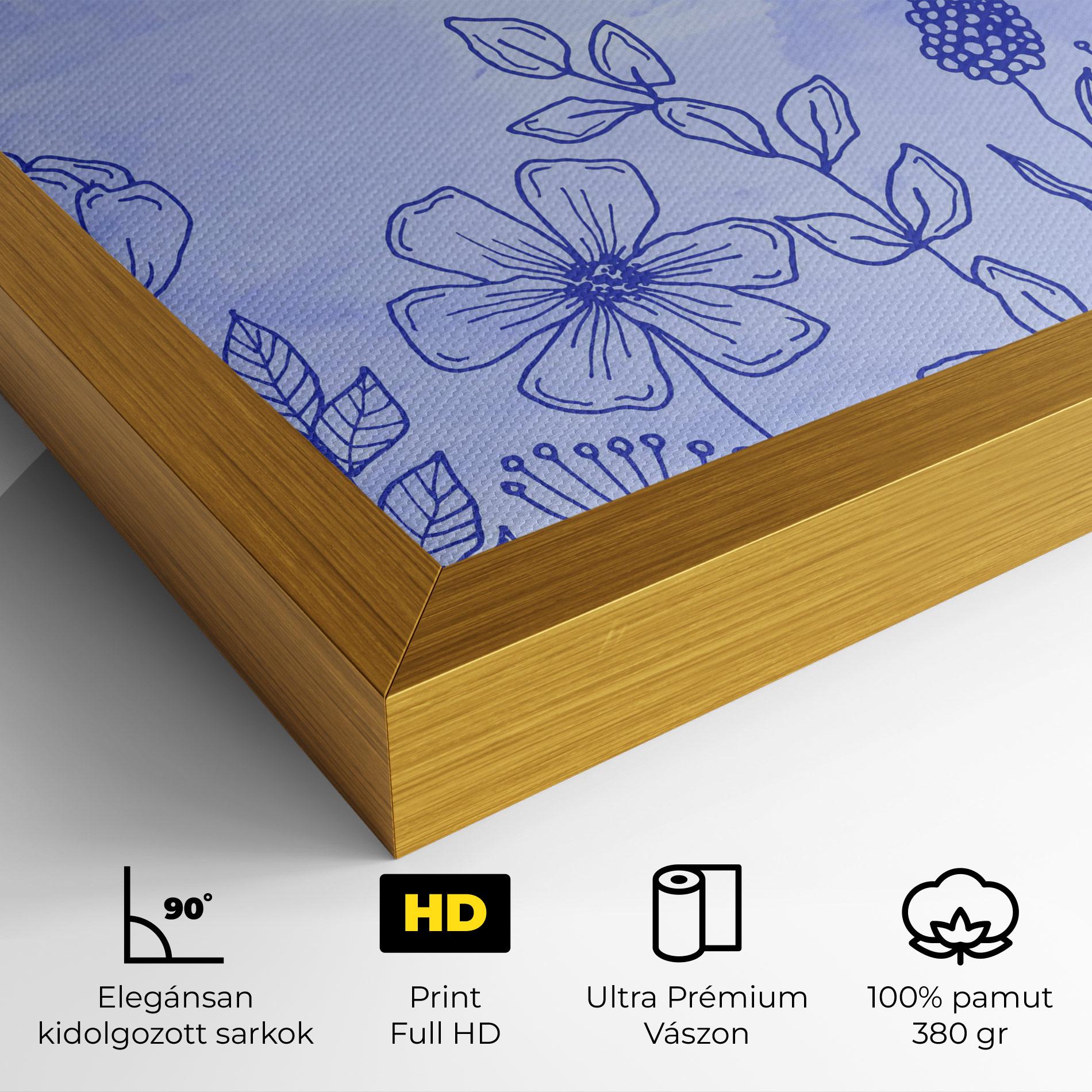 Vászonkép Blue Line Plant mockup 4