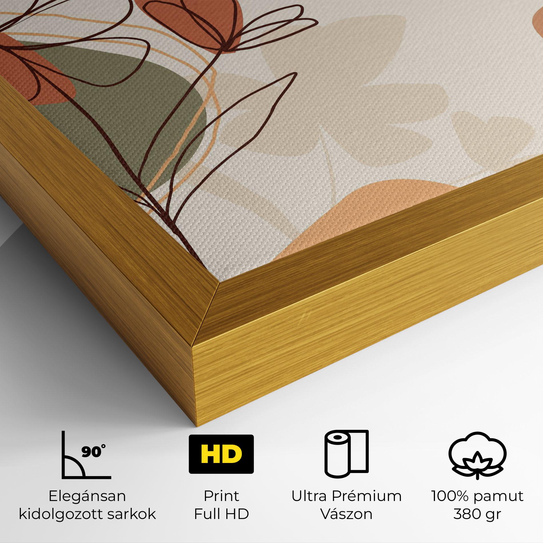 Vászonkép Brown Line Plants mockup 4