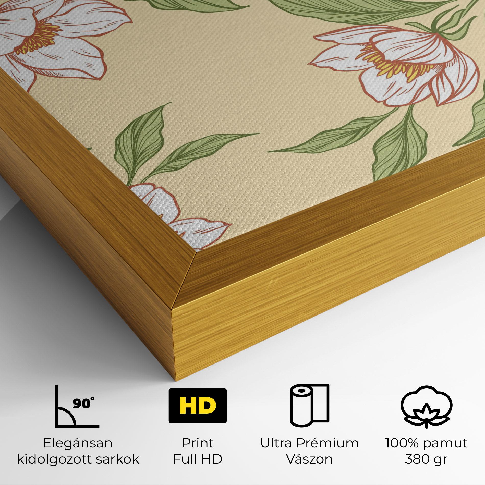 Vászonkép Cream Flower White mockup 4