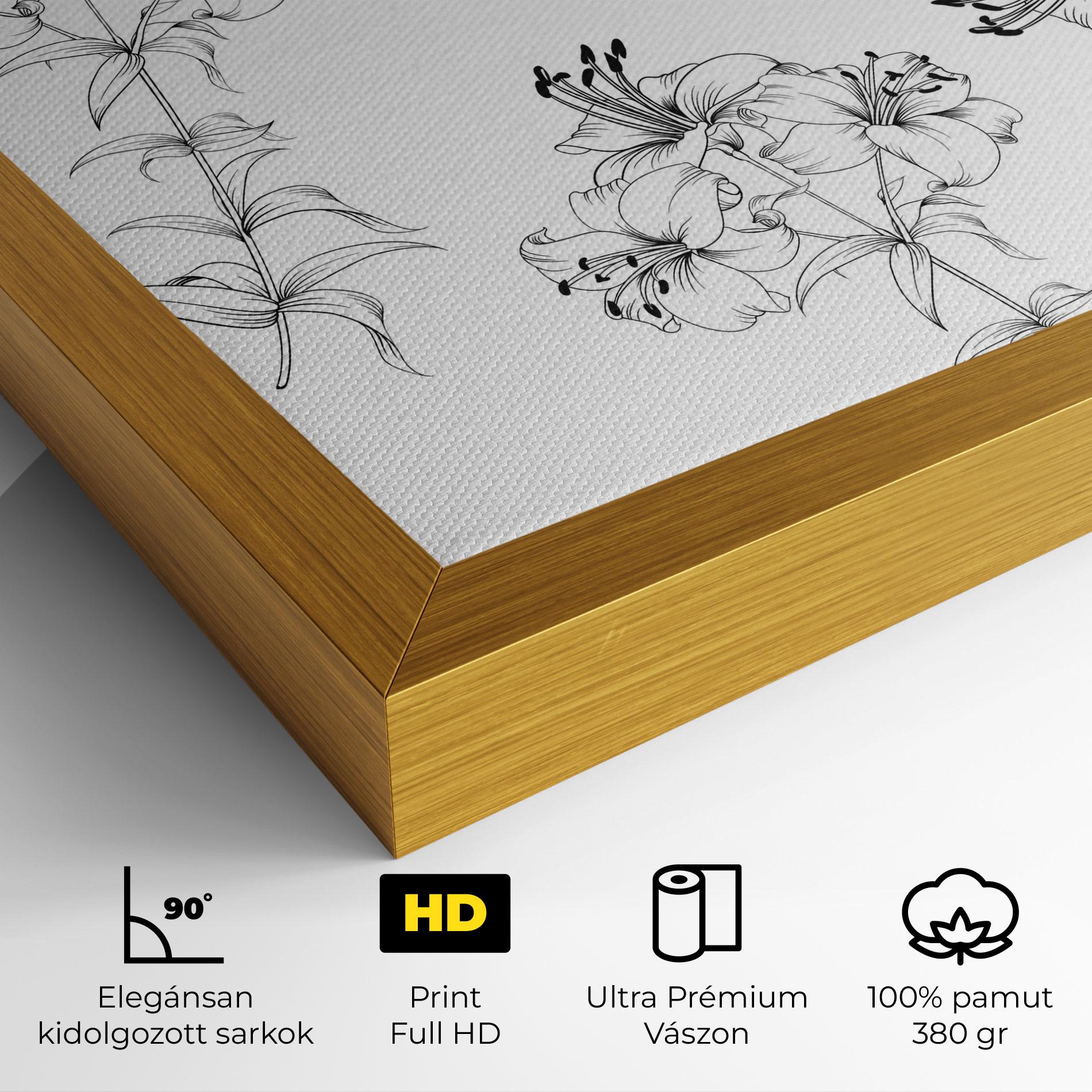 Vászonkép Flower Pattern mockup 4