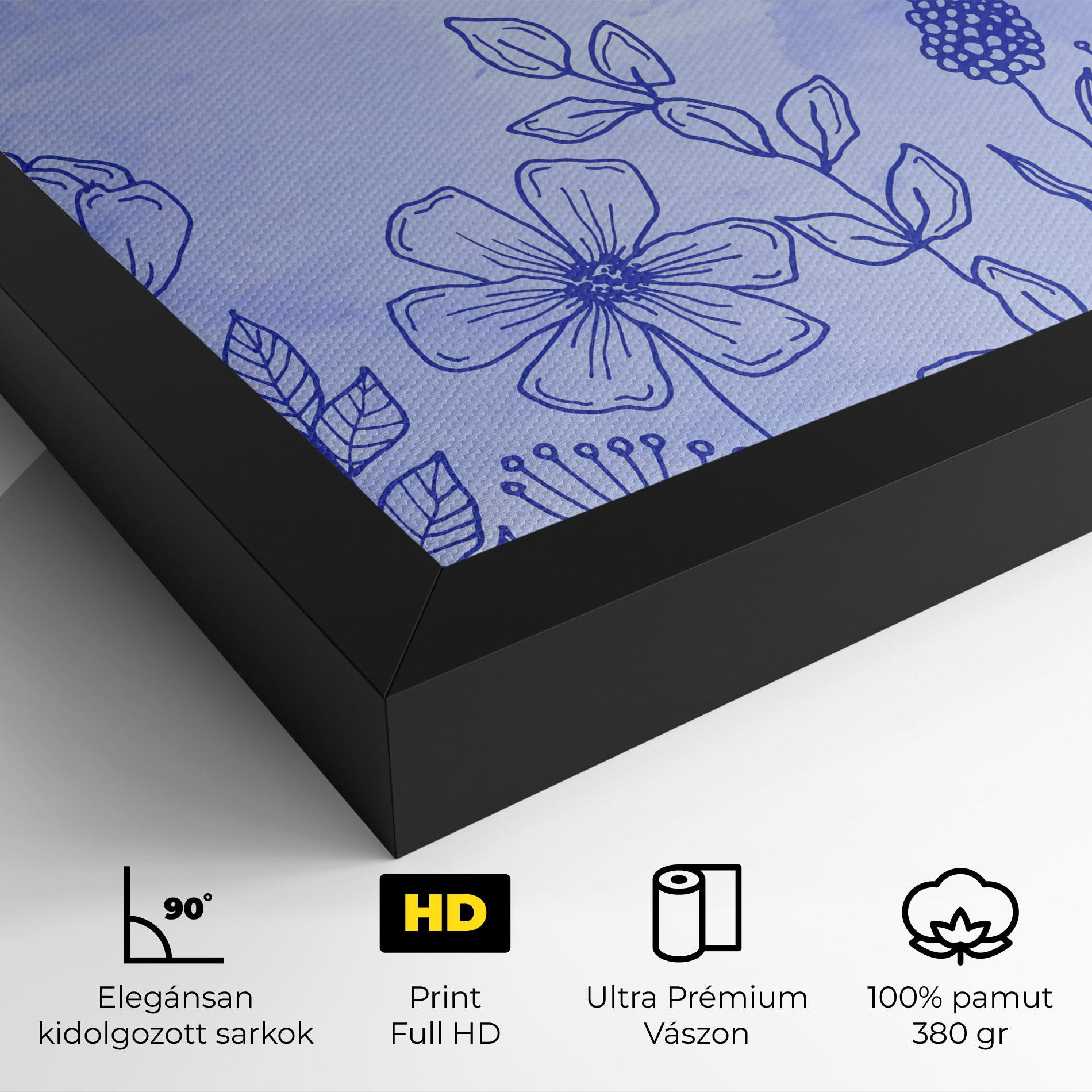 Vászonkép Blue Line Plant mockup 4