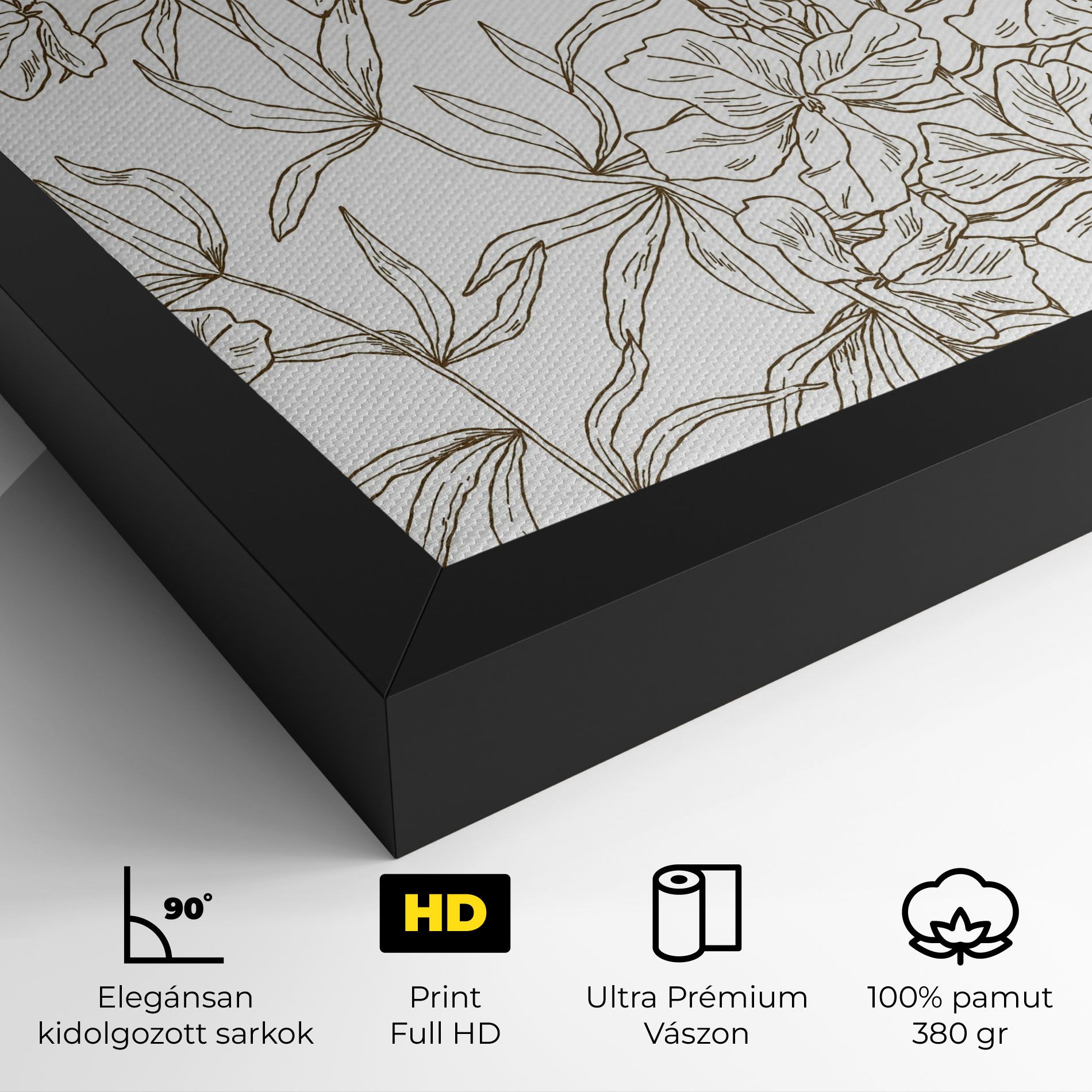 Flower Brown Line mockup 4