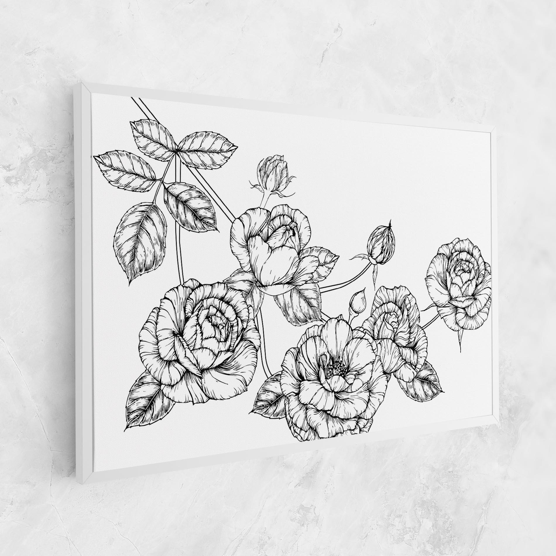 Vászonkép Big Roses Line mockup 1