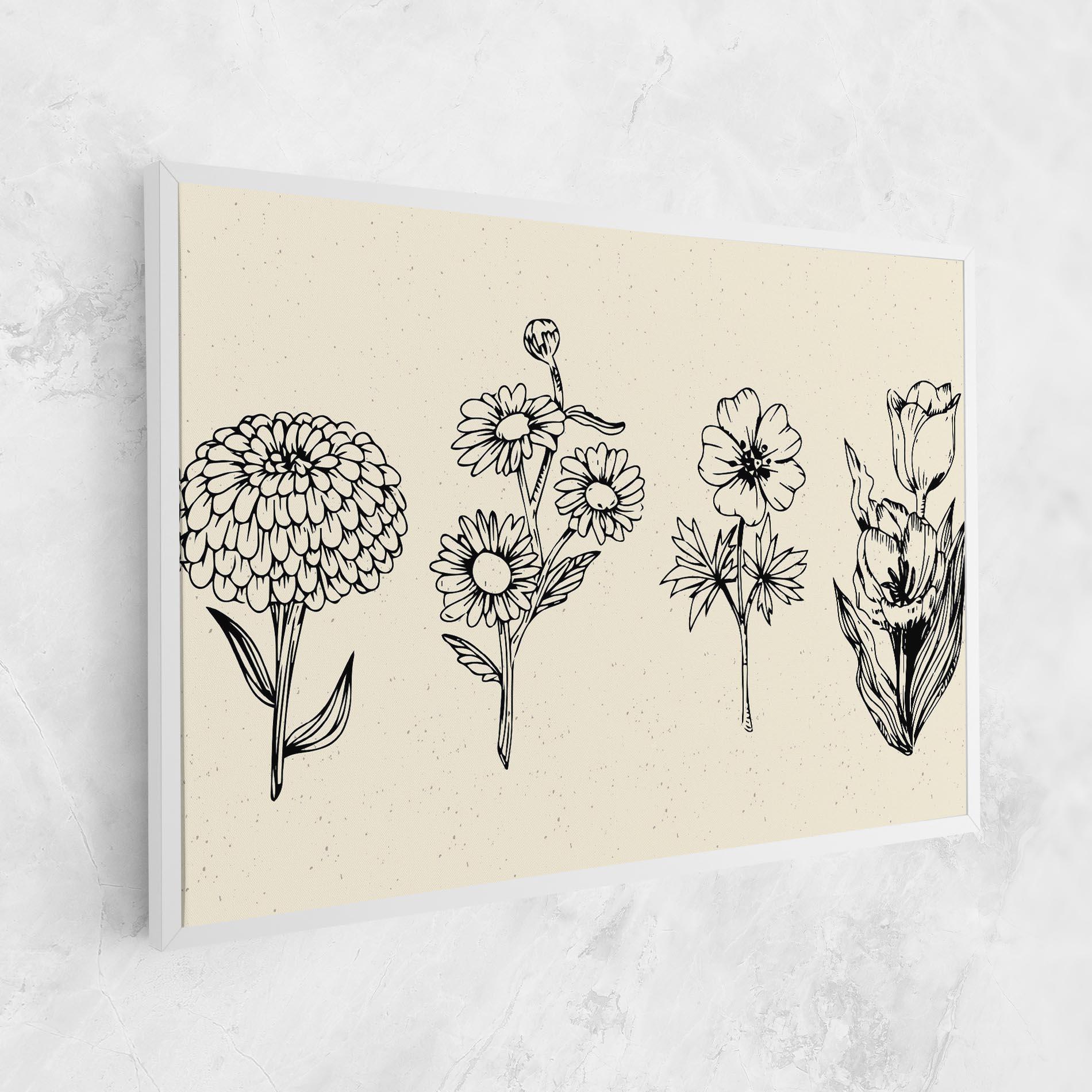 Vászonkép Black Line Cream mockup 1