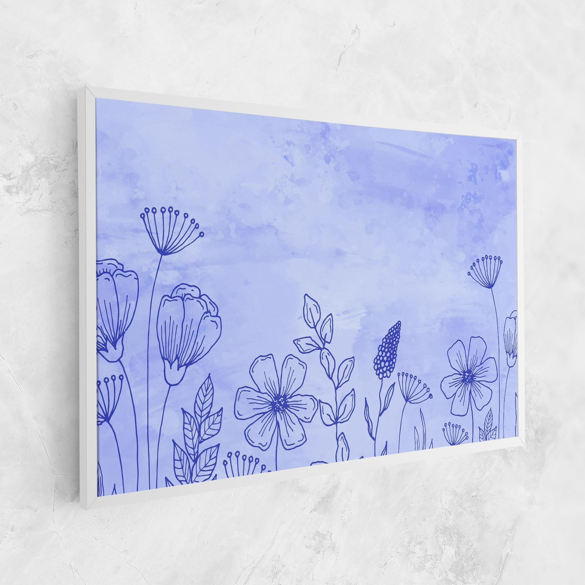 Vászonkép Blue Line Plant mockup 1