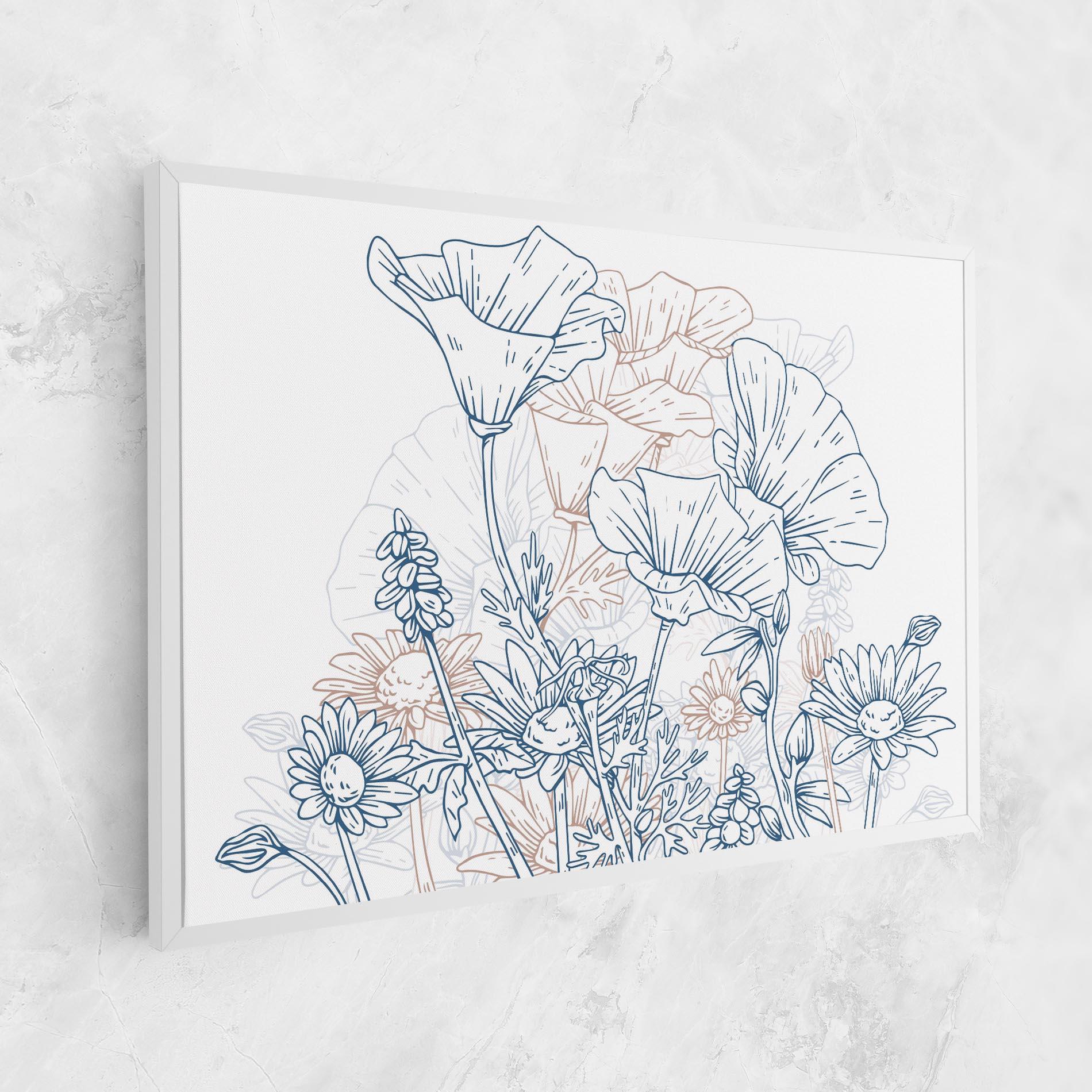 Vászonkép Cream Blue Line mockup 1