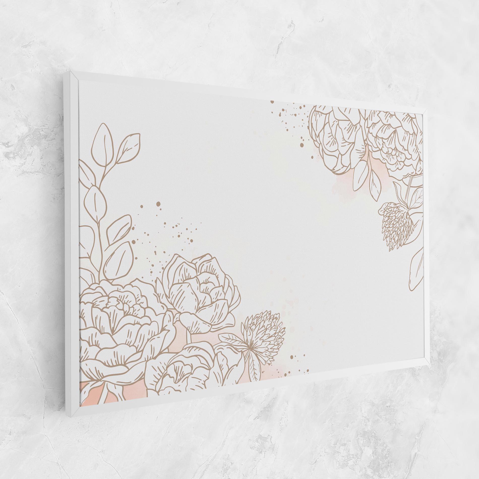 Vászonkép Cream Line Flower mockup 1