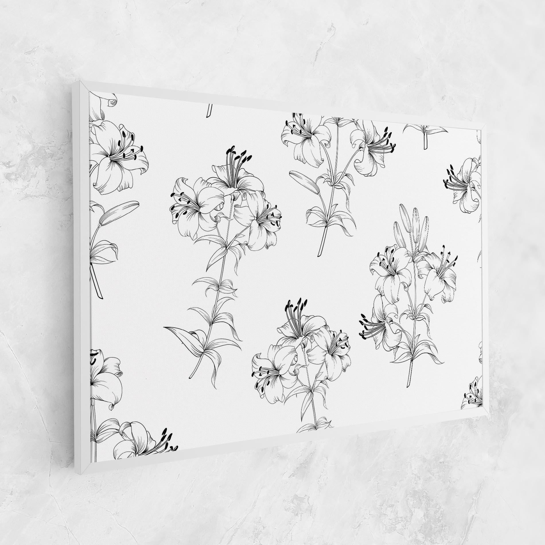 Vászonkép Flower Pattern mockup 1
